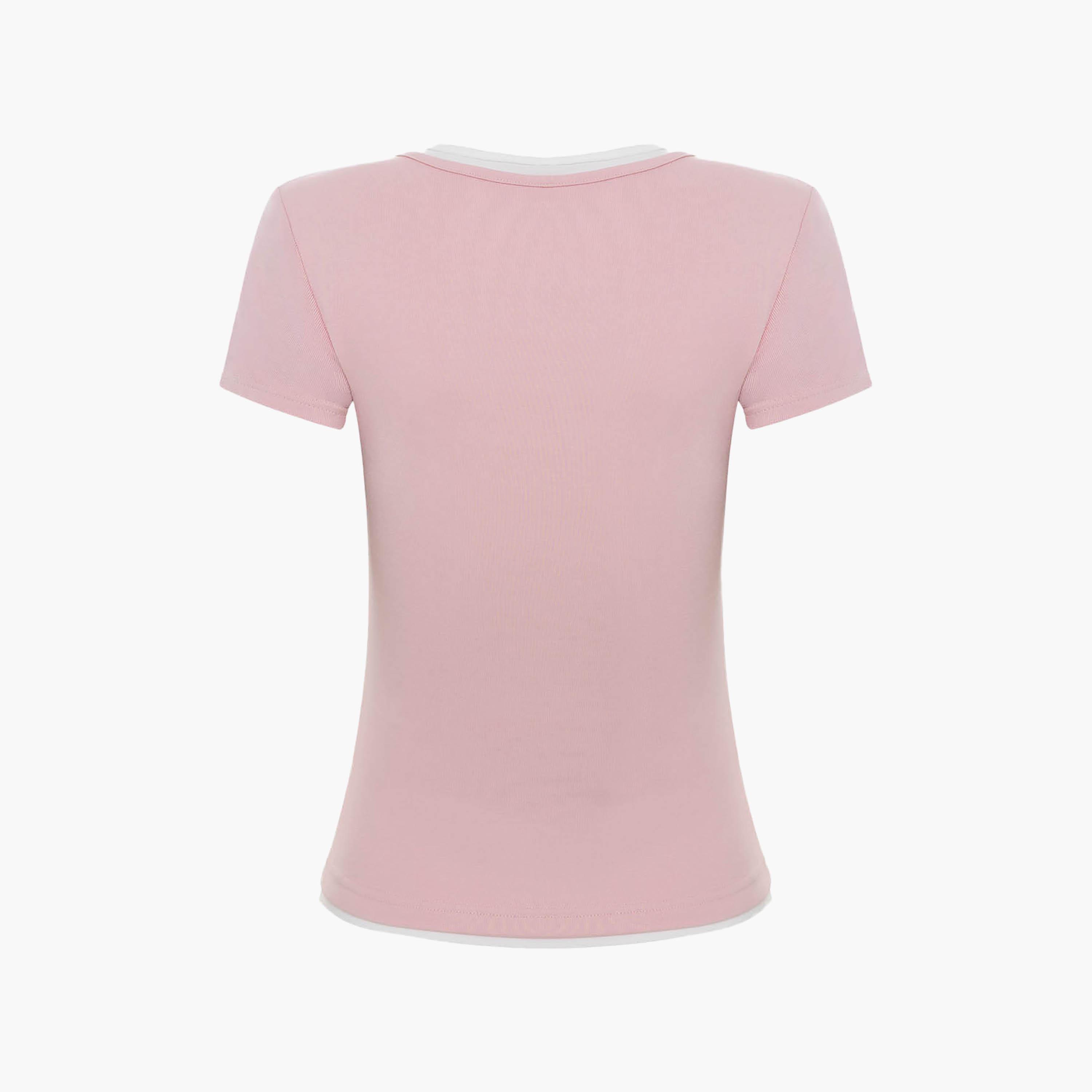 Lichi Pink Henley Neck Women's Top-women-clothing-shirtsandblouses-blouses-image-4