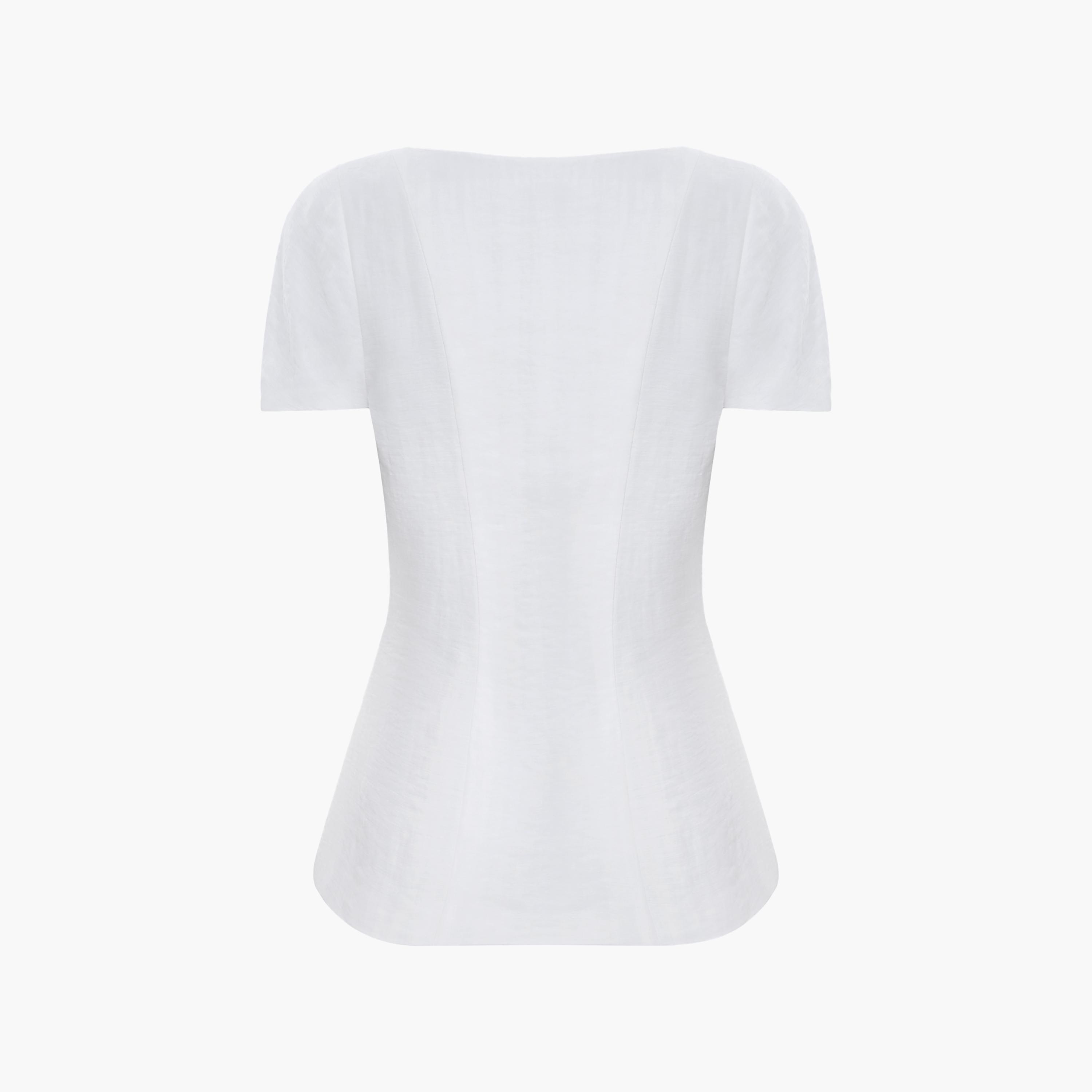 Lichi White Square Neck Puff Sleeves Women's Peplum Top-women-clothing-shirtsandblouses-blouses-image-6