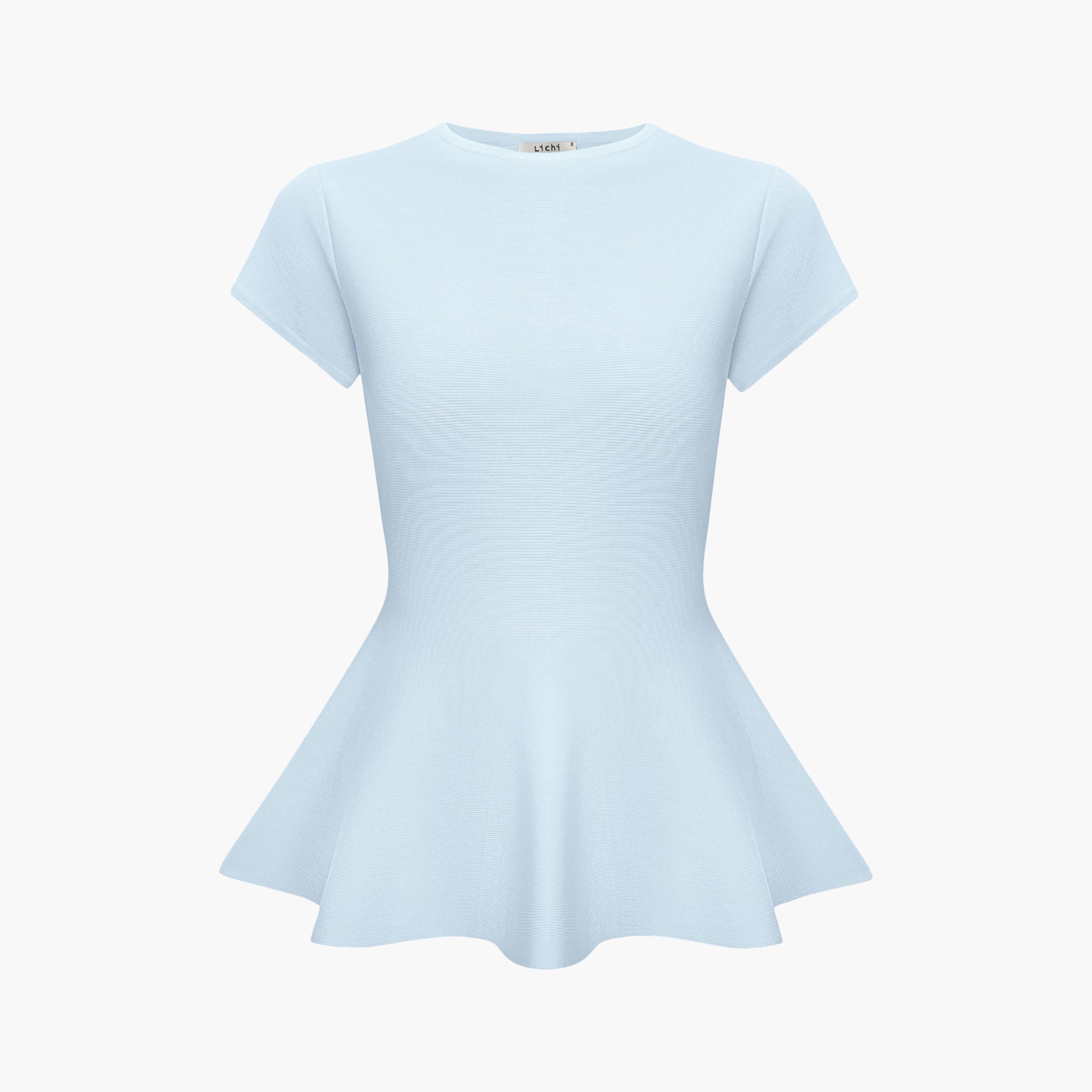 Lichi Cap Sleeves Women's Peplum Top-women-clothing-shirtsandblouses-blouses-image-5