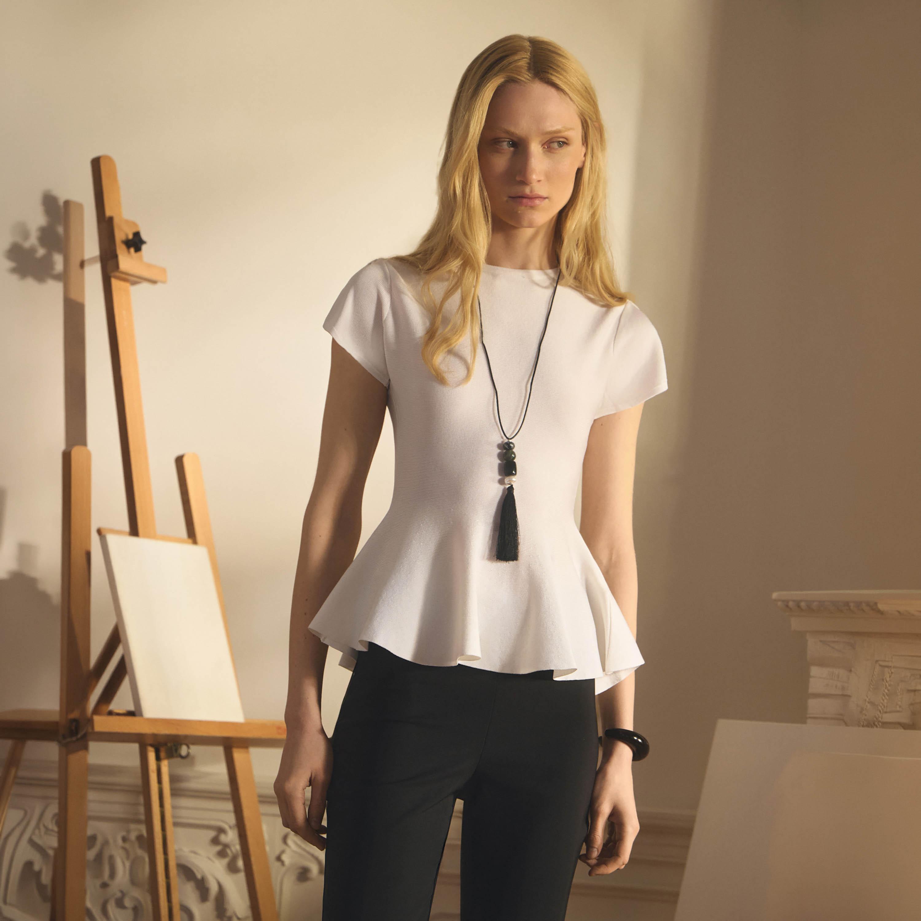 Lichi Cap Sleeves Women's Peplum Top-women-clothing-shirtsandblouses-blouses-image-3