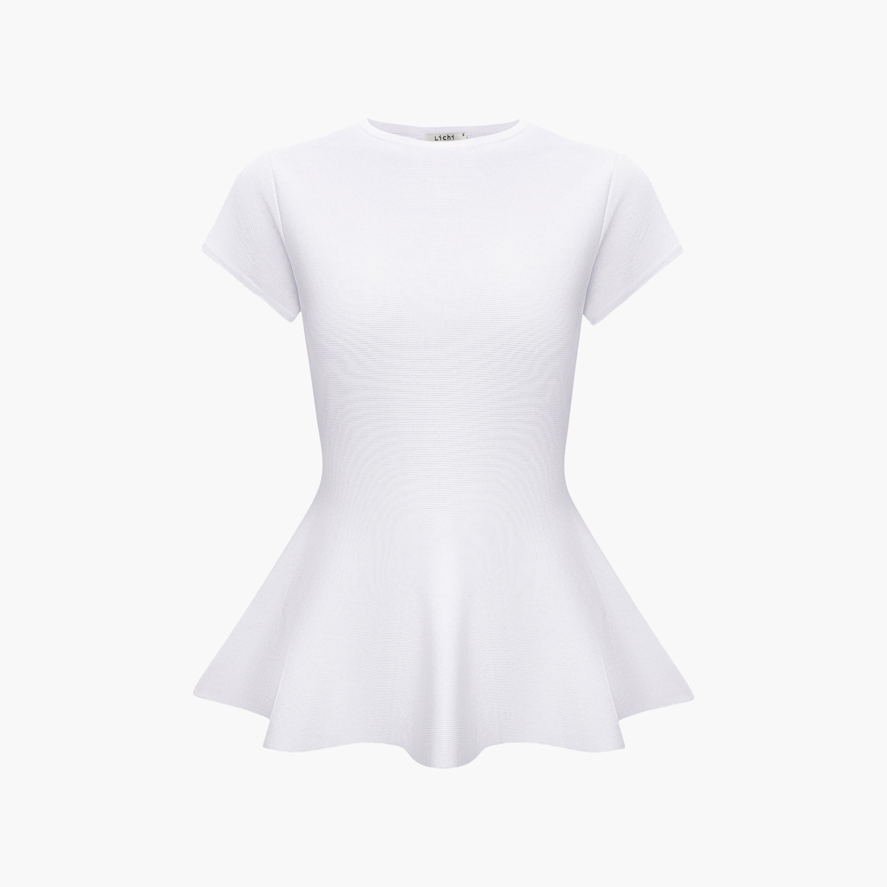 Lichi Cap Sleeves Women's Peplum Top-women-clothing-shirtsandblouses-blouses-image-1
