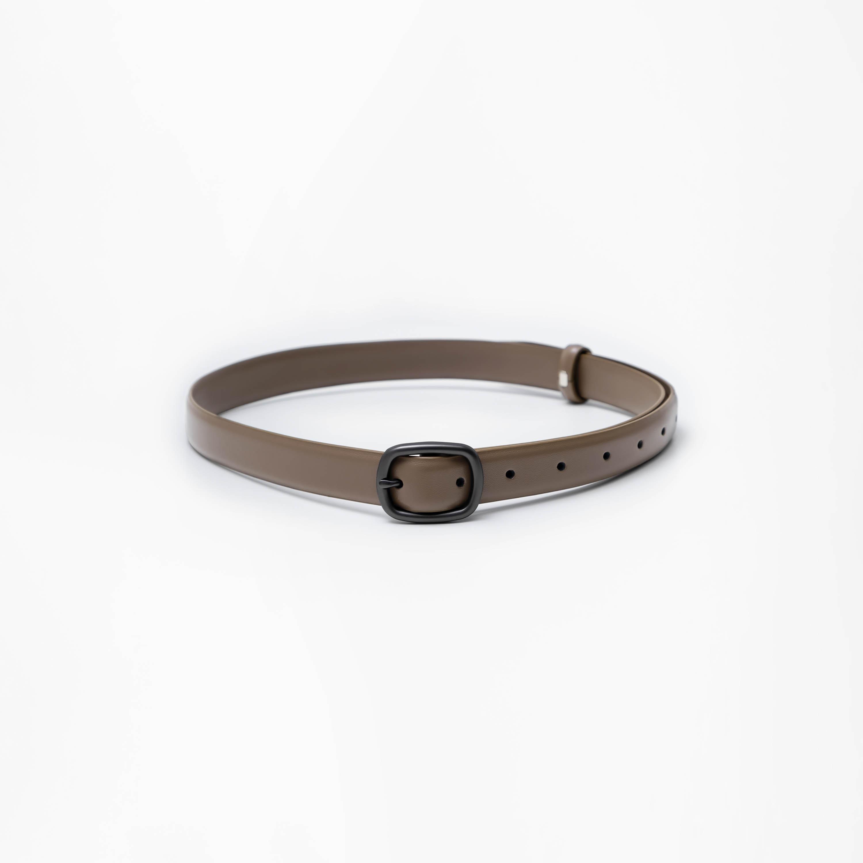 حزام ليتشي جلدي رفيع للنساء بلون بني وإبزيم دبوس | مقاس موحد | blt0150-women-clothingaccessories-belts-image-1