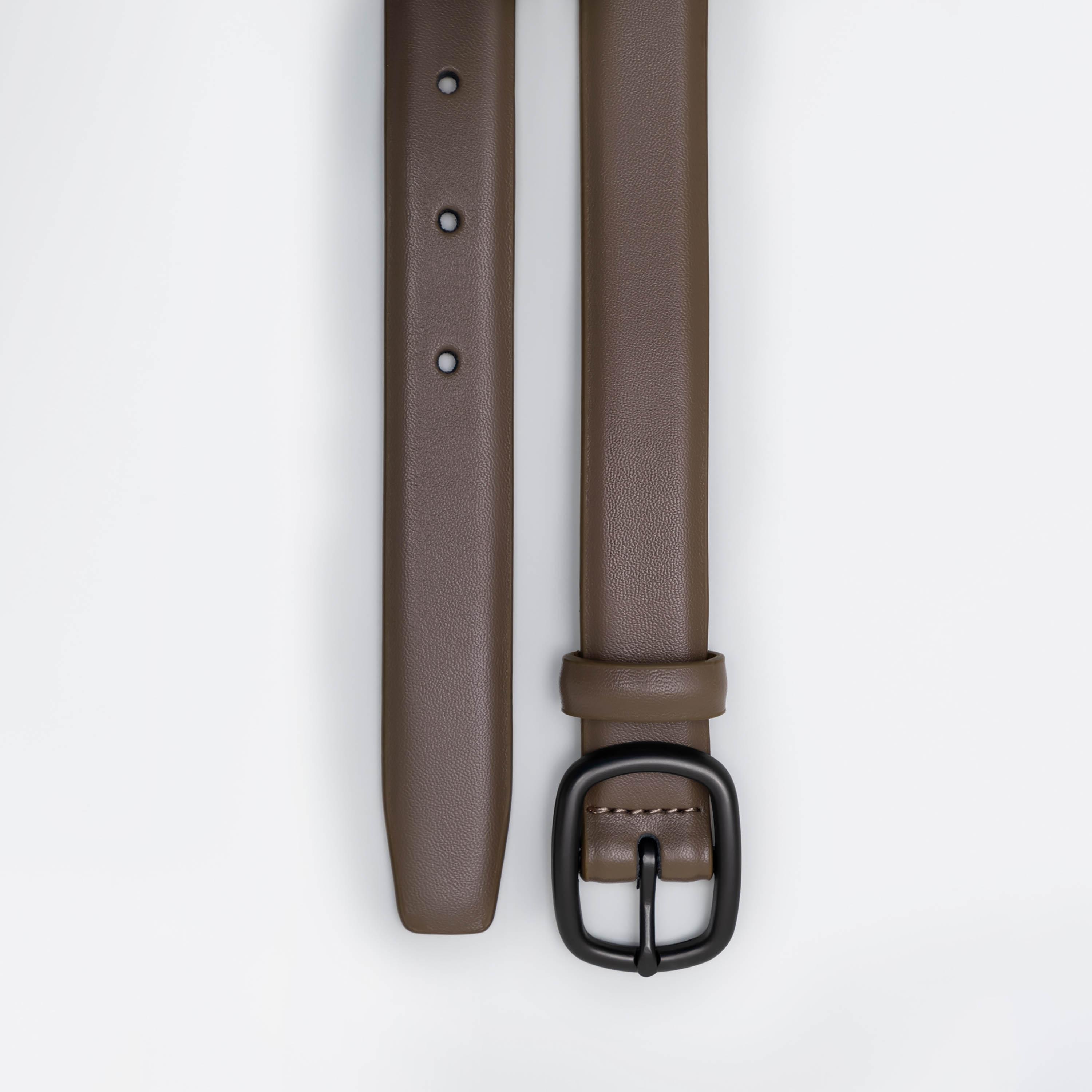 حزام ليتشي جلدي رفيع للنساء بلون بني وإبزيم دبوس | مقاس موحد | blt0150-women-clothingaccessories-belts-image-2
