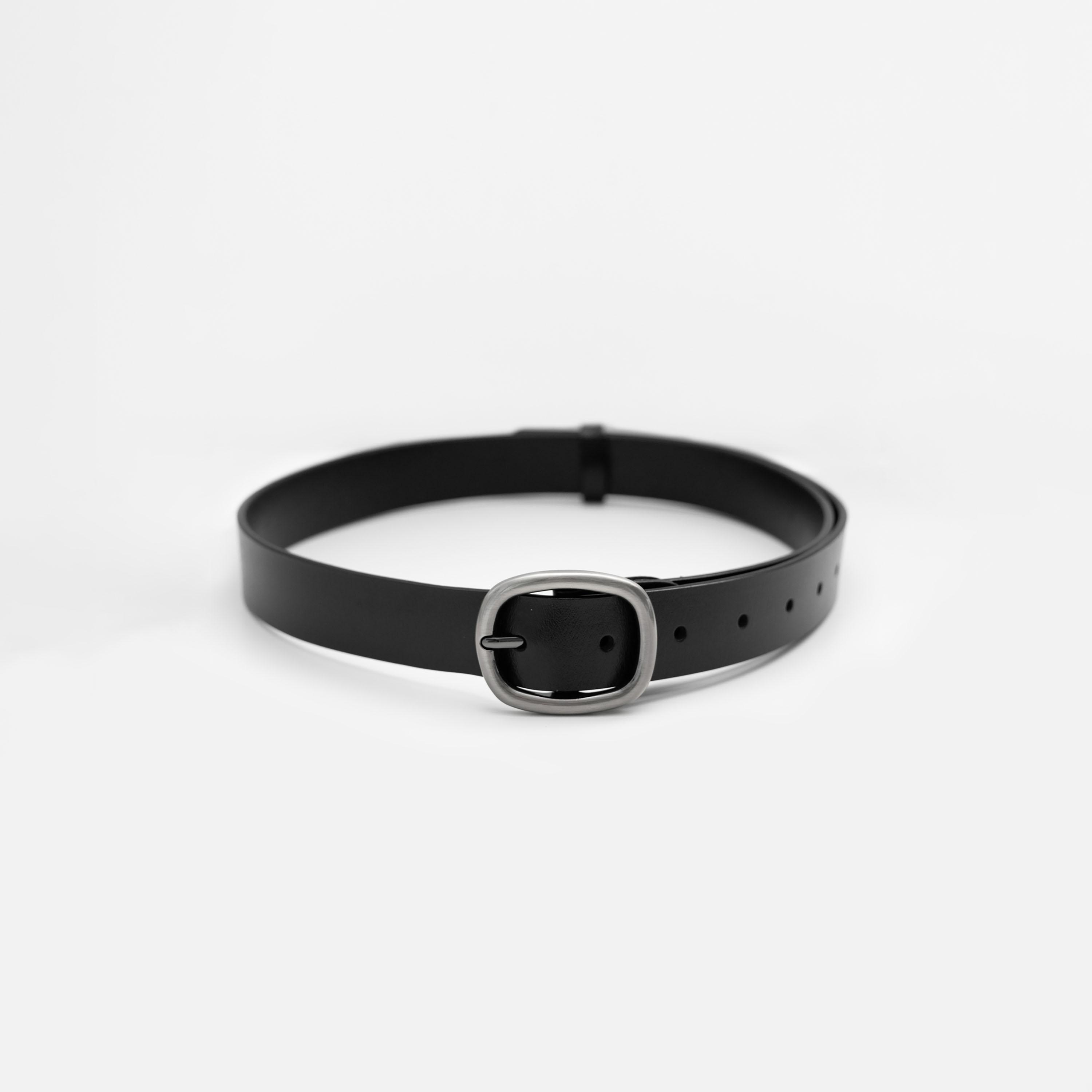 حزام ليتشي جلدي عريض للنساء بلون أسود وإبزيم دبوس | مقاس موحد | blt0185-women-clothingaccessories-belts-image-1