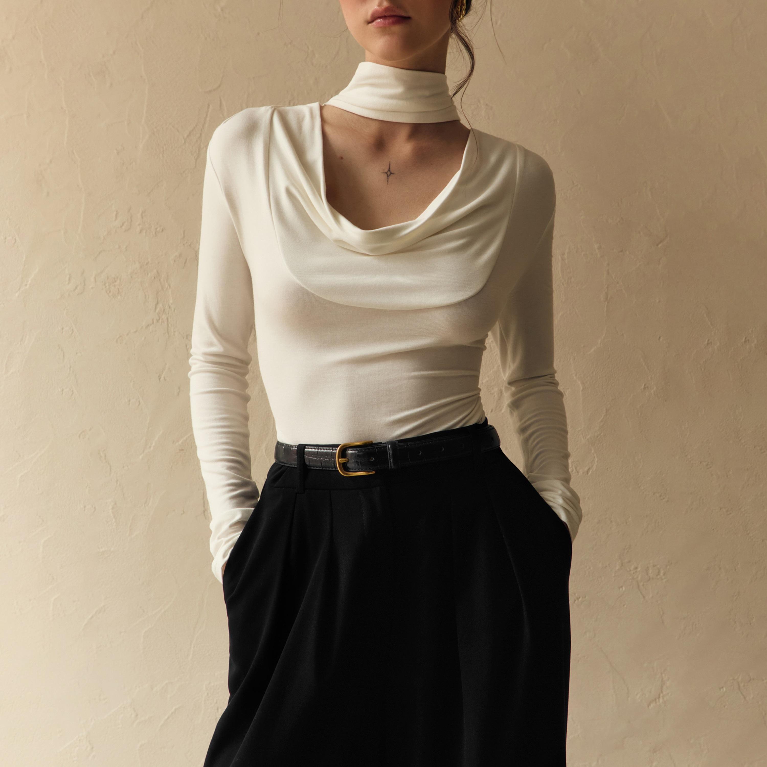 حزام ليتشي جلدي رفيع للنساء بلون أسود وإبزيم دبوس | مقاس موحد | blt0189-women-clothingaccessories-belts-image-1