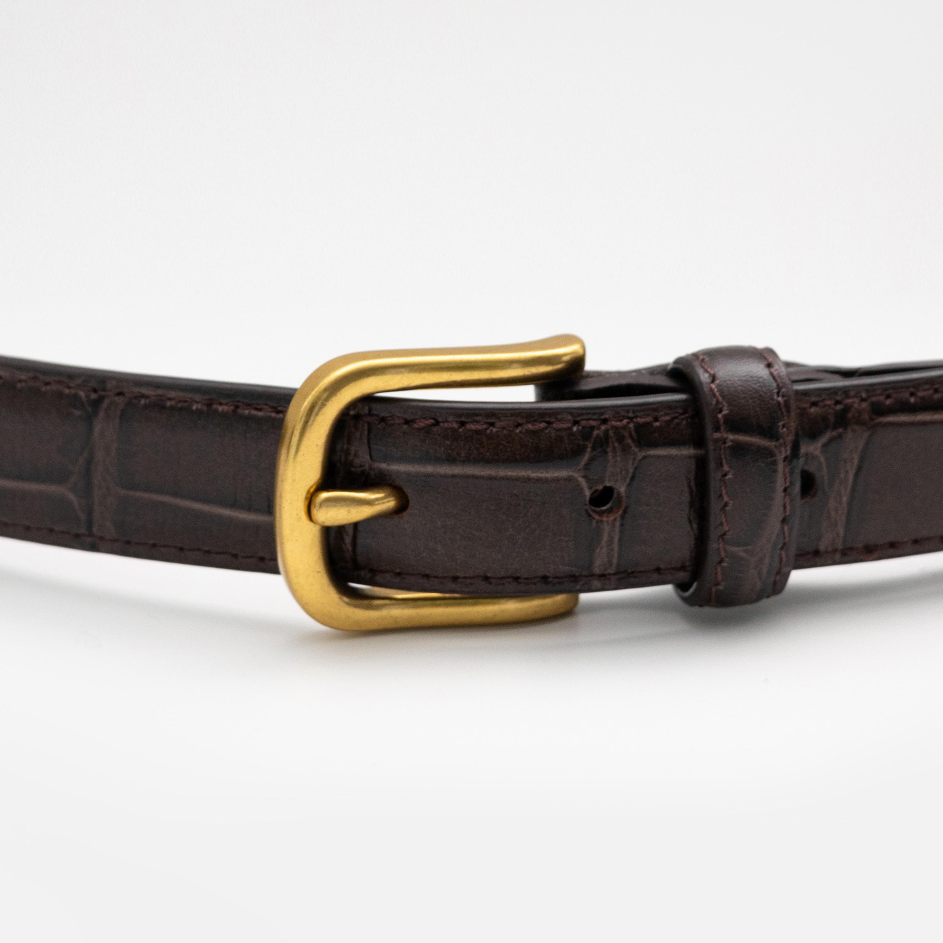 حزام ليتشي جلدي رفيع للنساء بلون بني وإبزيم دبوس | مقاس موحد | blt0190-women-clothingaccessories-belts-image-2