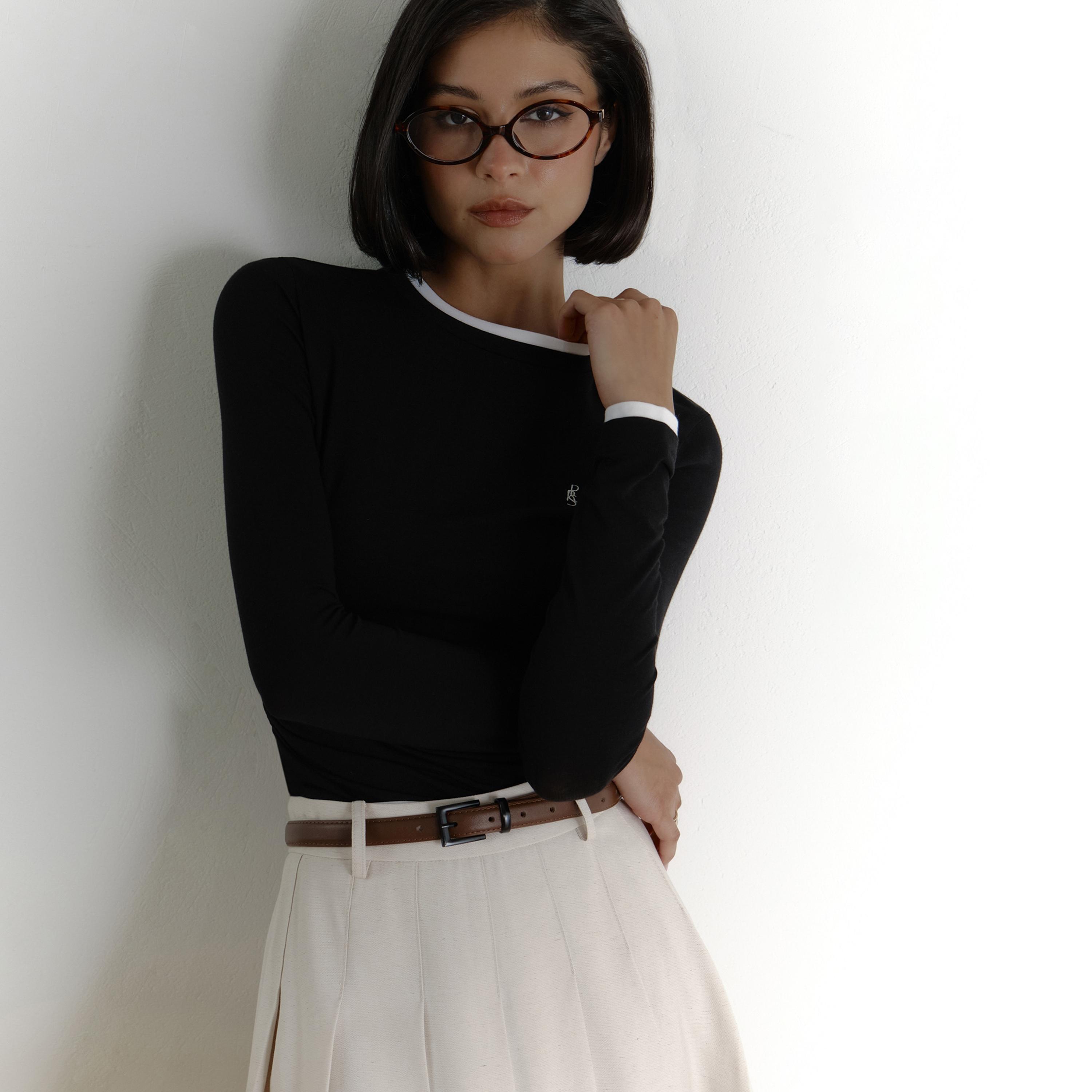 حزام ليتشي جلدي رفيع للنساء بلون بني وإبزيم دبوس | مقاس موحد | blt0195-women-clothingaccessories-belts-image-4