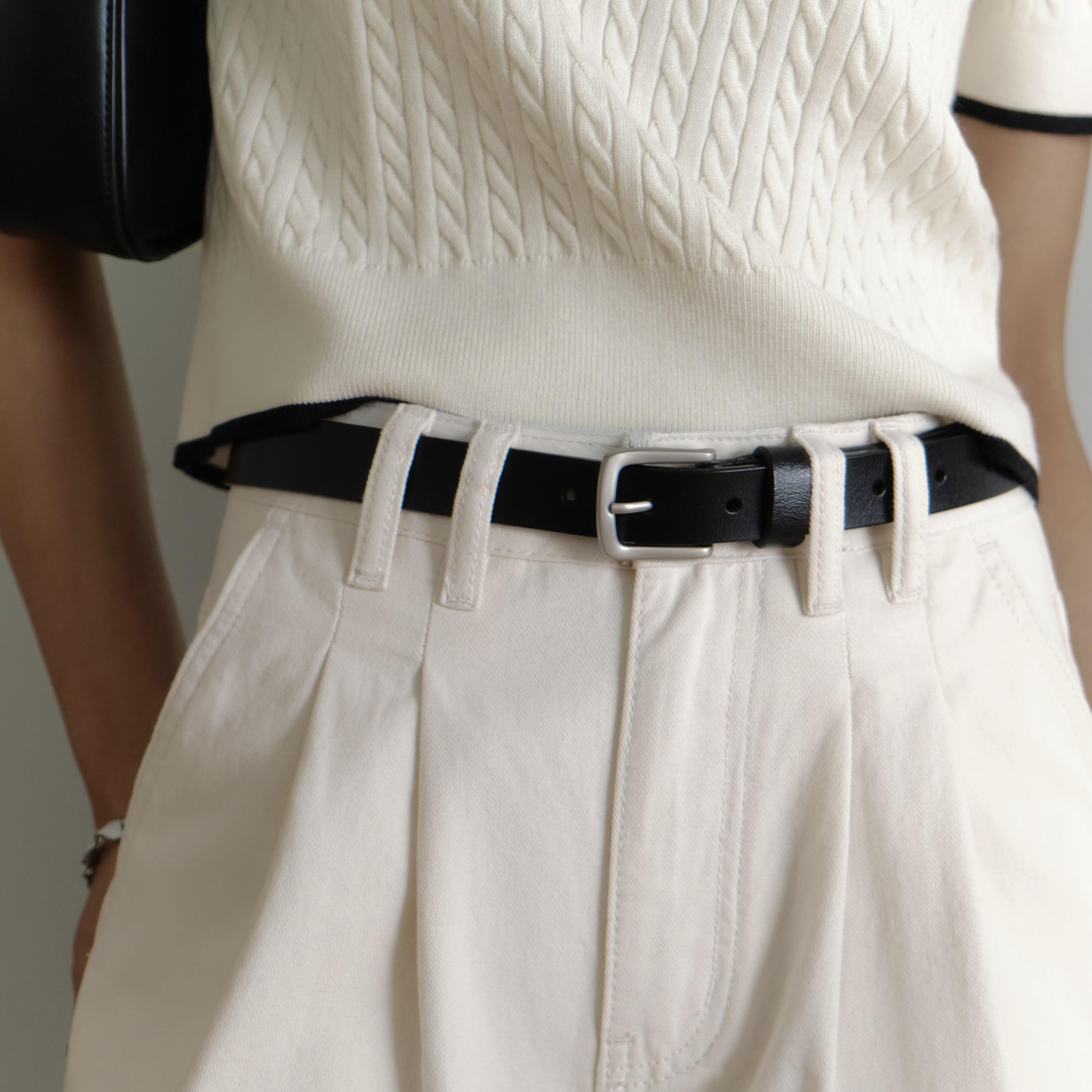 حزام ليتشي جلدي رفيع للنساء بلون أسود وإبزيم دبوس | مقاس موحد | blt0201-women-clothingaccessories-belts-image-3