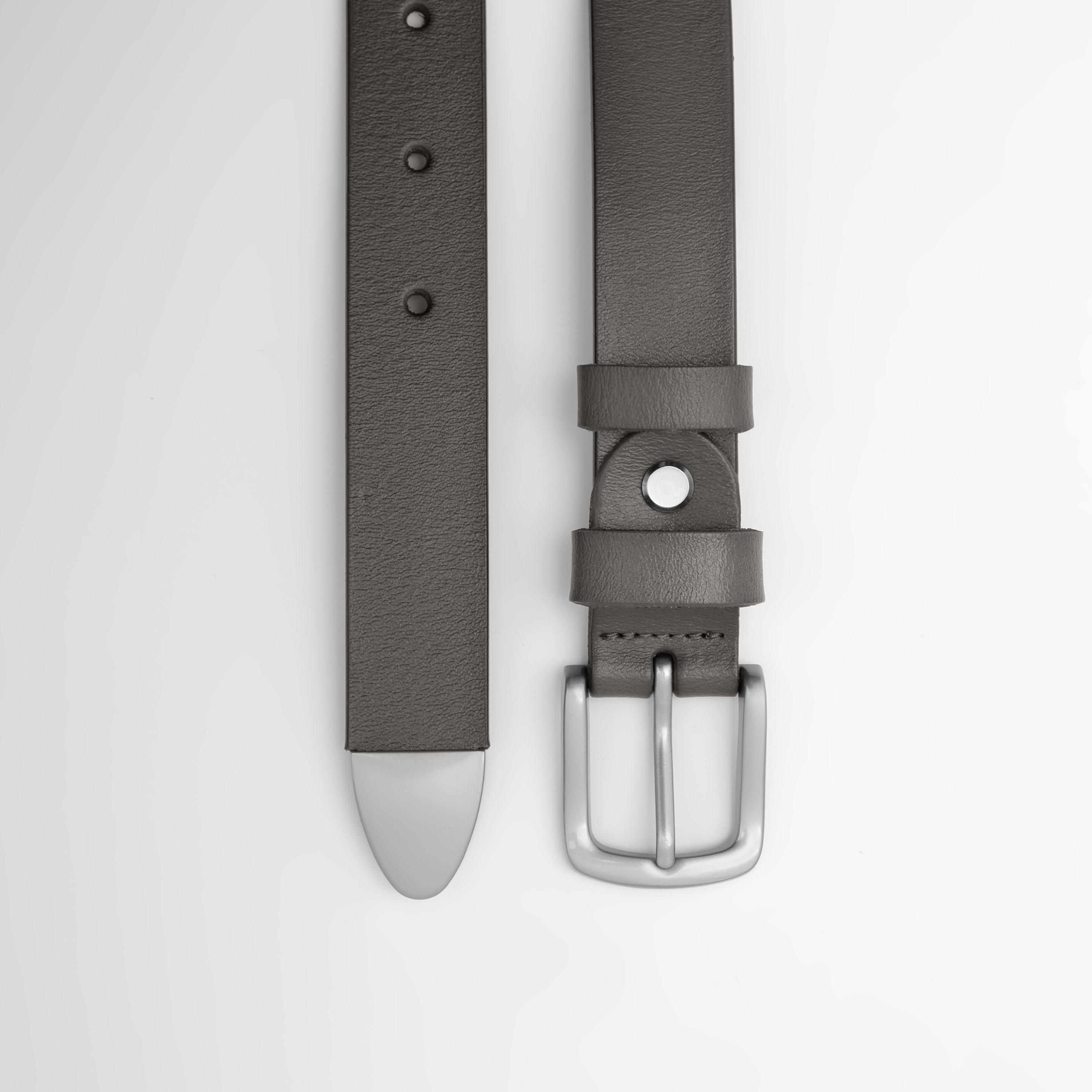 حزام ليتشي جلدي رفيع للنساء بلون رمادي وإبزيم دبوس | مقاس موحد | blt0202-women-clothingaccessories-belts-image-2
