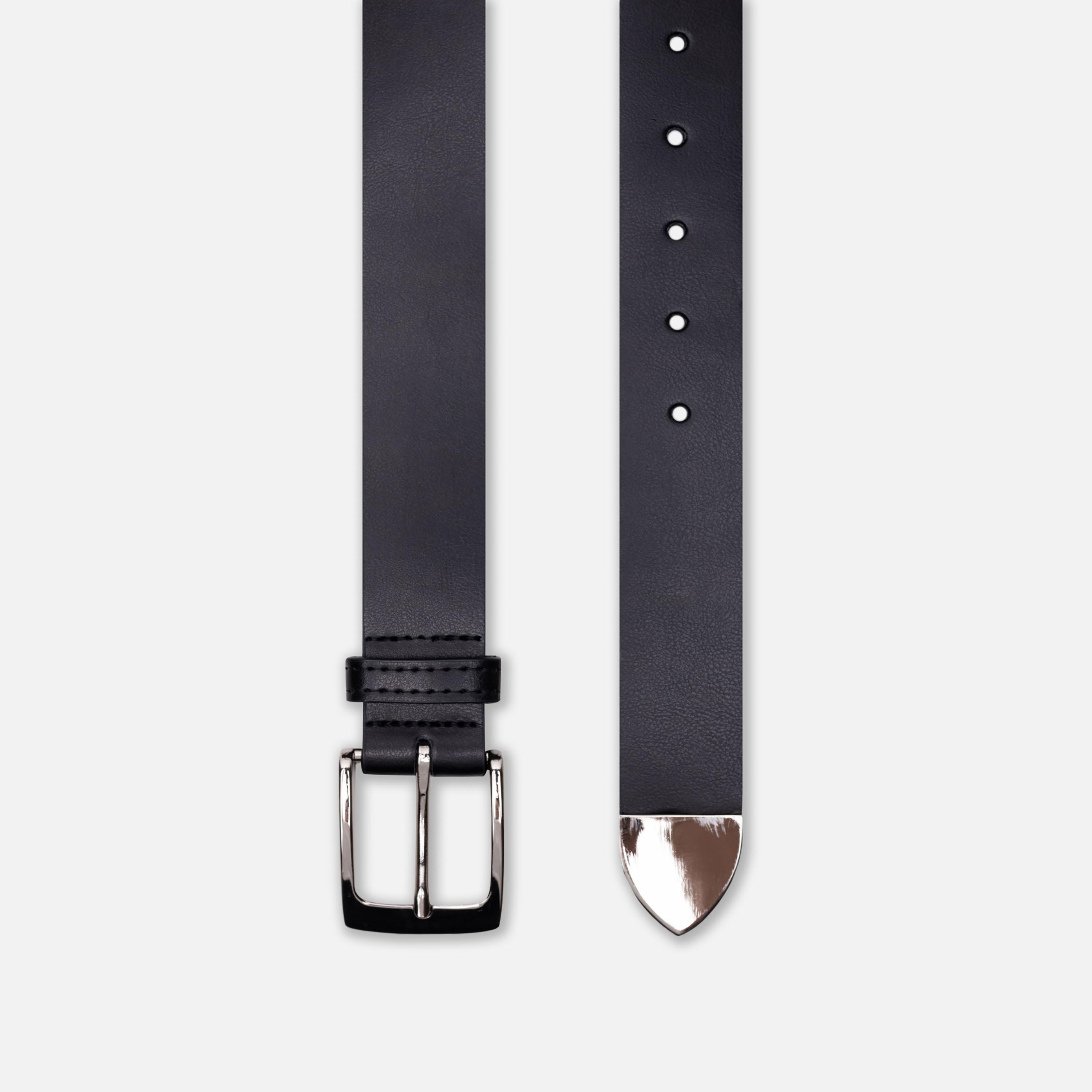 حزام ليتشي جلدي عريض للنساء بلون أسود وإبزيم دبوس | مقاس موحد | blt0217-women-clothingaccessories-belts-image-2