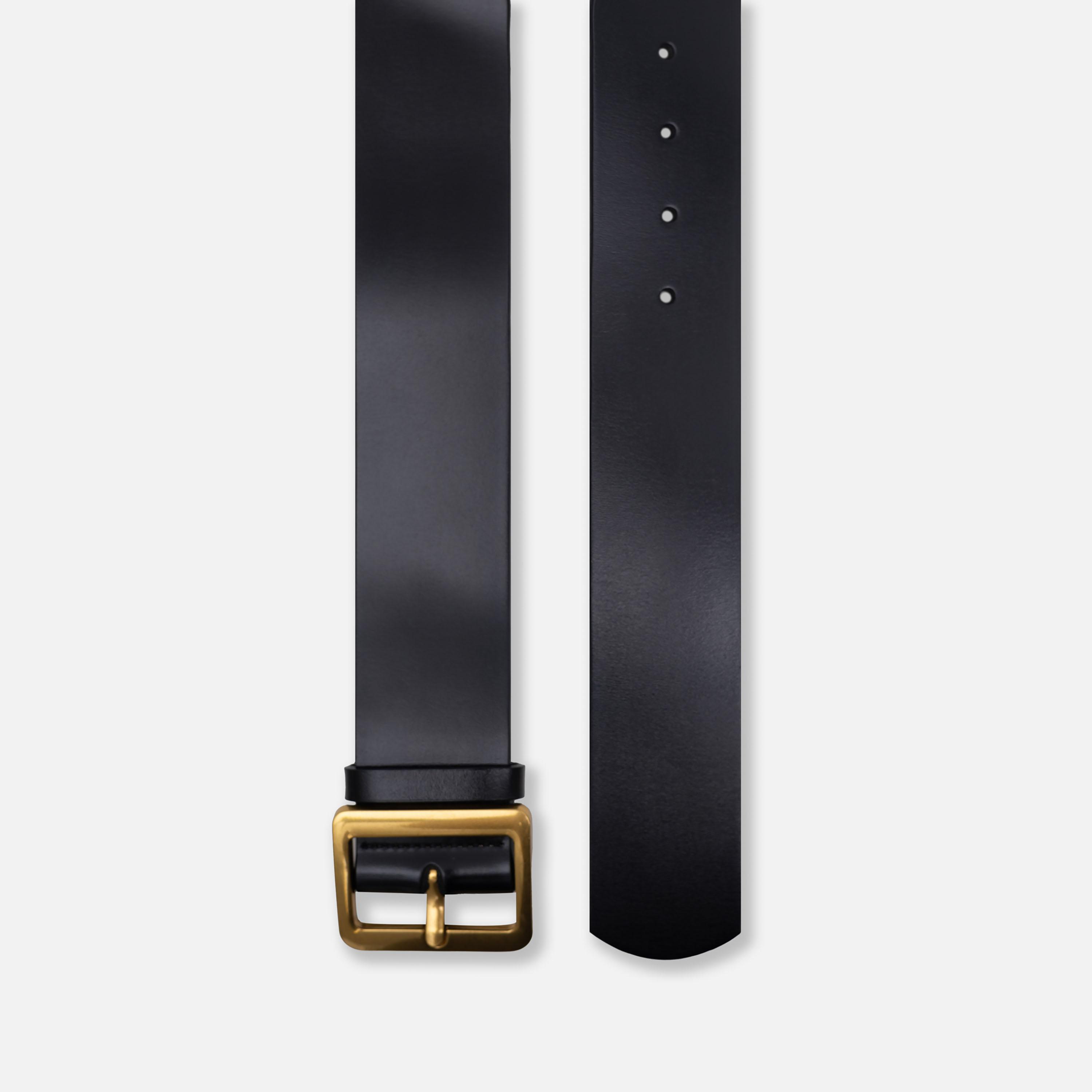 حزام ليتشي جلدي عريض للنساء بلون أسود وإبزيم دبوس | مقاس موحد | blt0219-women-clothingaccessories-belts-image-1