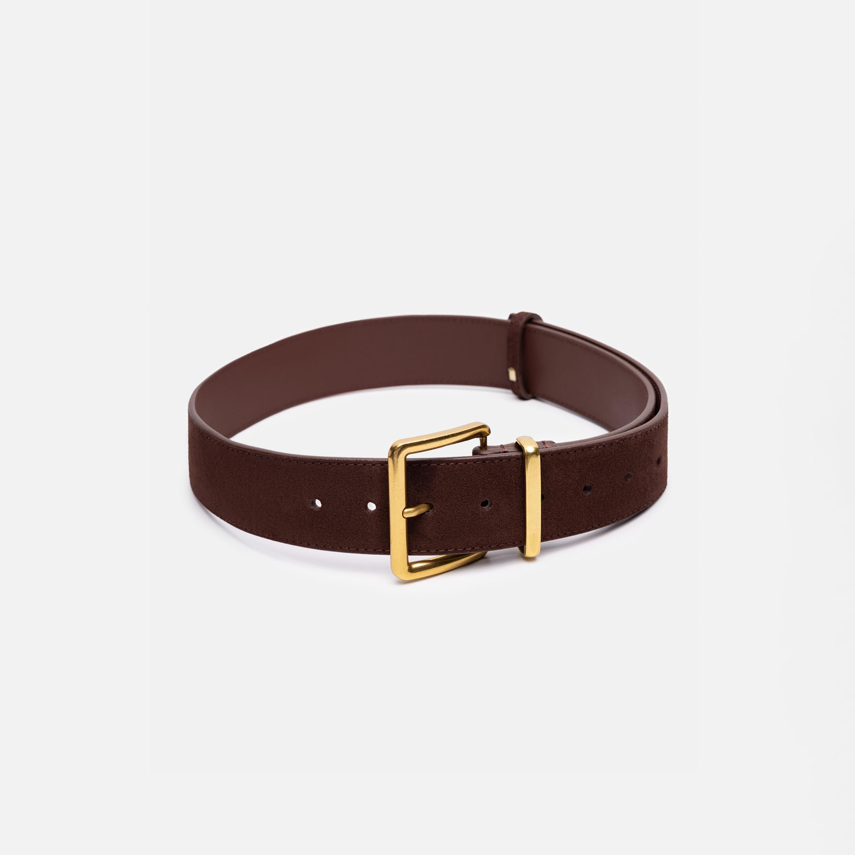 حزام ليتشي جلدي عريض للنساء بلون بني وإبزيم دبوس | مقاس موحد | blt0223-women-clothingaccessories-belts-image-1
