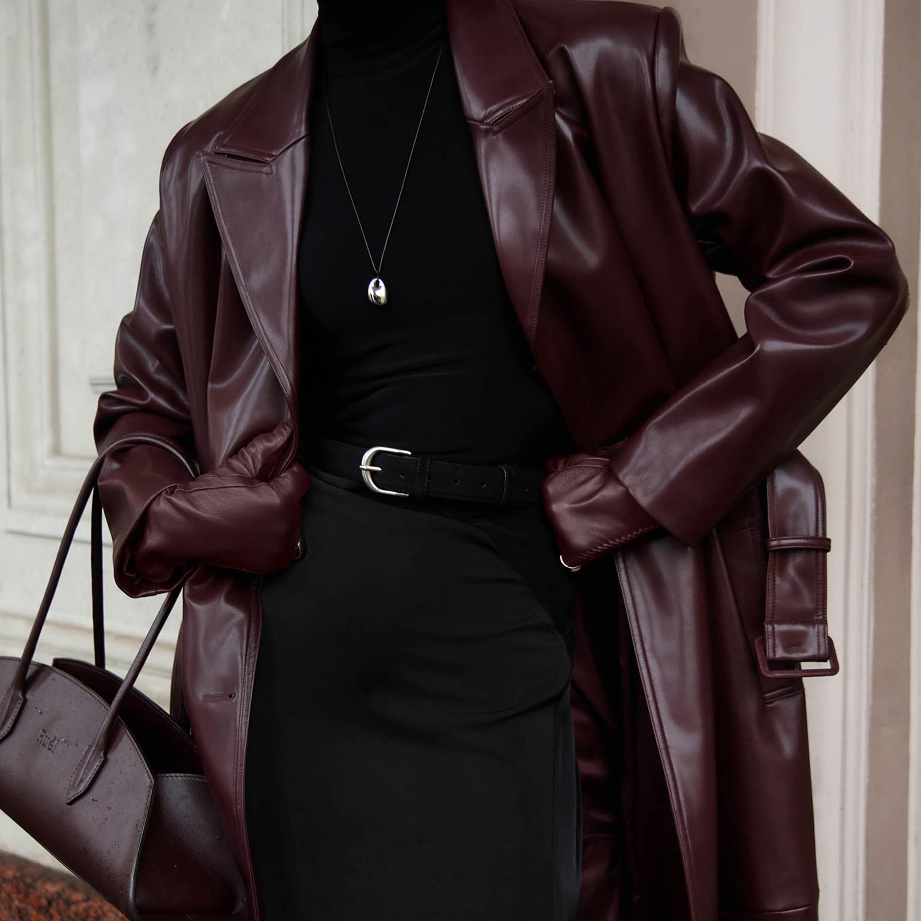 حزام ليتشي جلدي عريض للنساء بلون أسود وإبزيم دبوس | مقاس موحد | blt0226-women-clothingaccessories-belts-image-4
