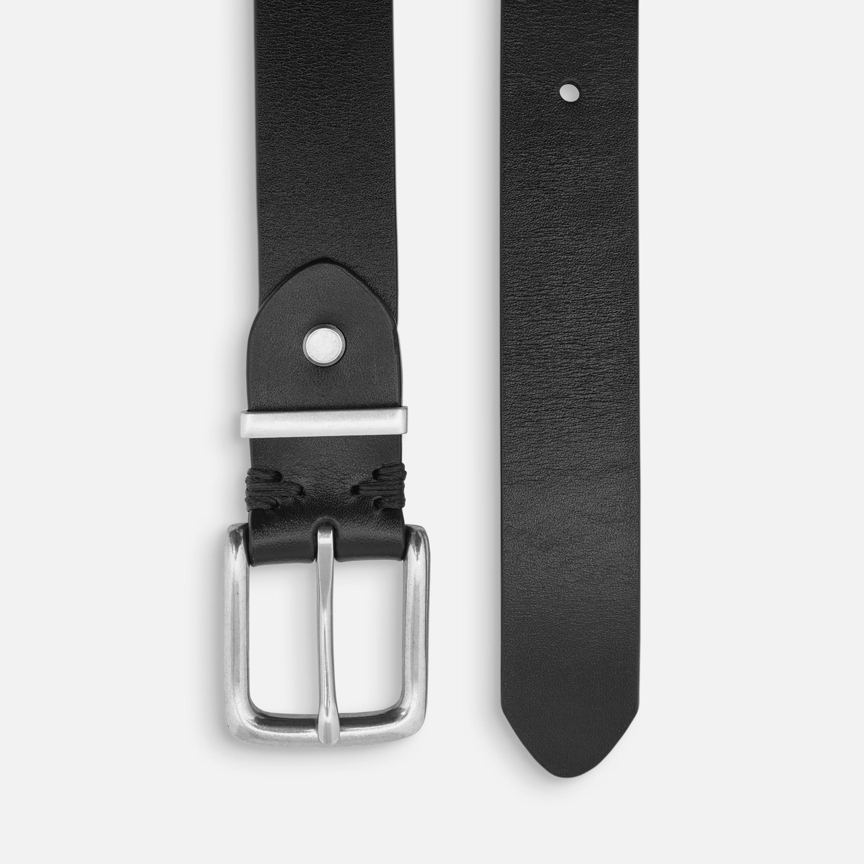 حزام ليتشي جلدي عريض للنساء بلون أسود وإبزيم دبوس | مقاس موحد | blt0246-women-clothingaccessories-belts-image-2