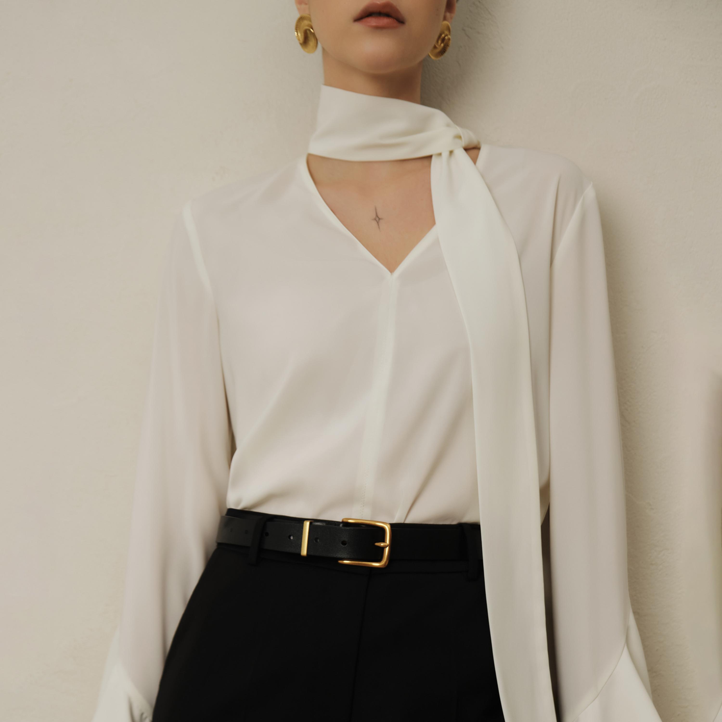 حزام ليتشي جلدي عريض للنساء بلون أسود وإبزيم دبوس | مقاس موحد | blt0247-women-clothingaccessories-belts-image-1