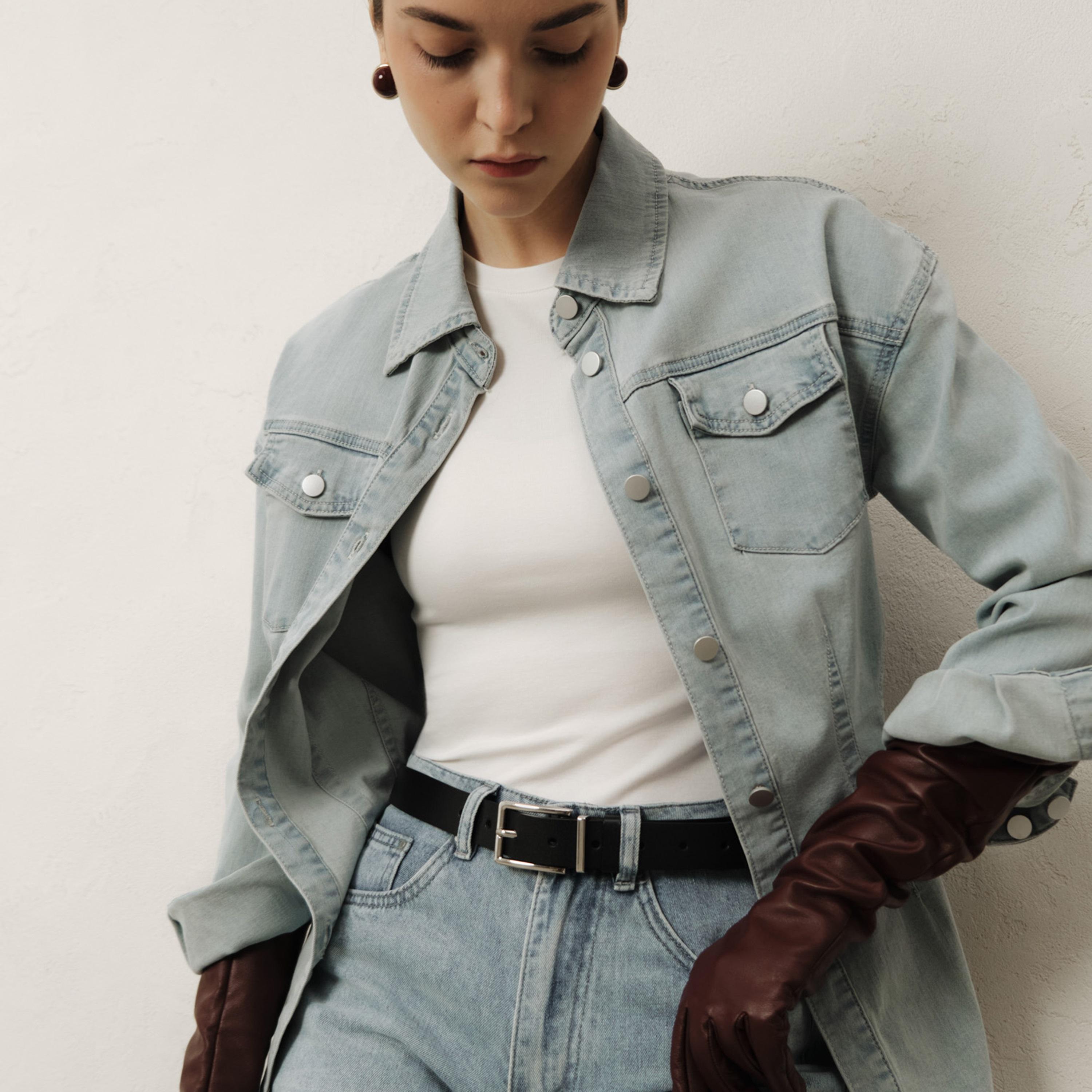 حزام ليتشي جلدي عريض للنساء بلون أسود وإبزيم دبوس | مقاس موحد | blt0258-women-clothingaccessories-belts-image-1