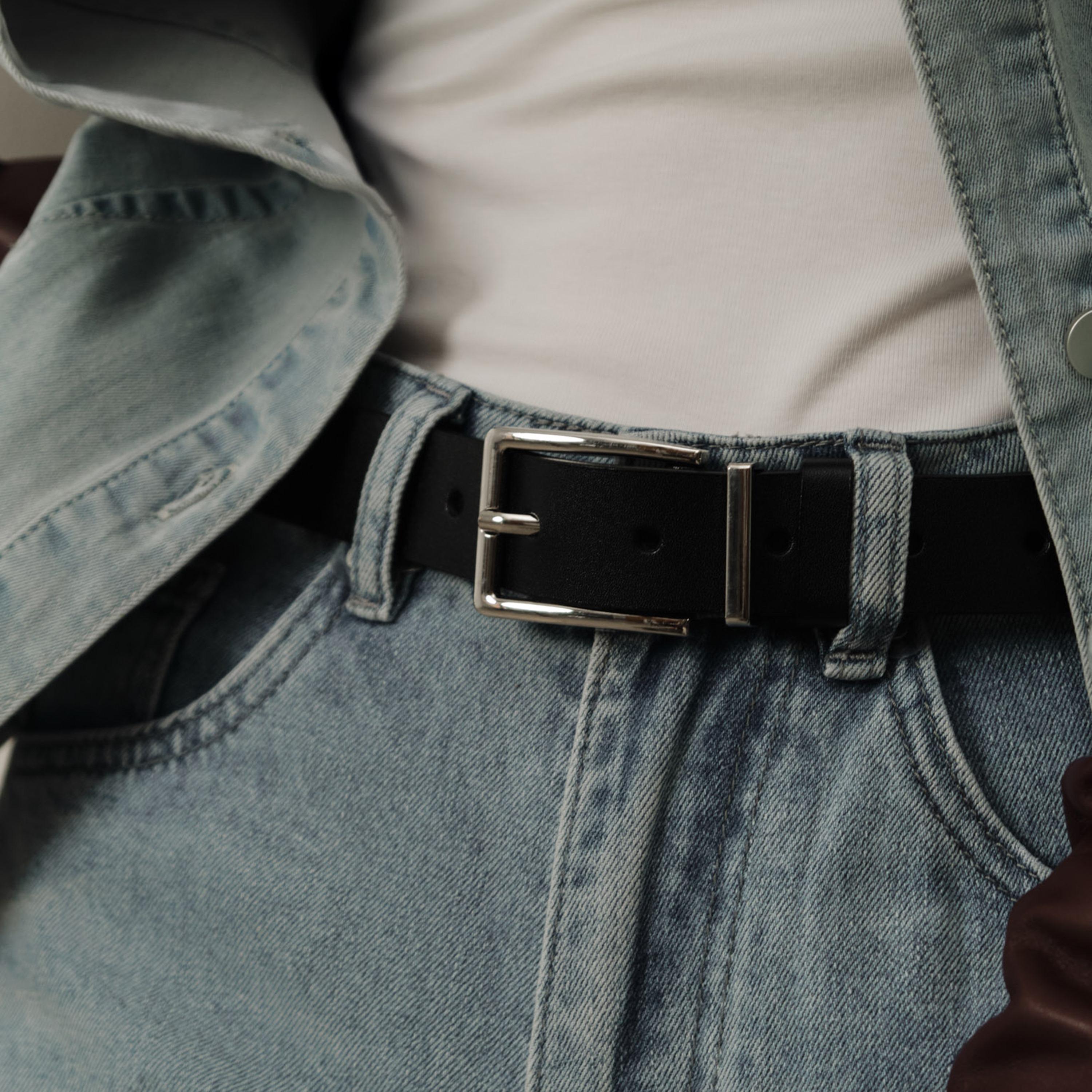 حزام ليتشي جلدي عريض للنساء بلون أسود وإبزيم دبوس | مقاس موحد | blt0258-women-clothingaccessories-belts-image-4