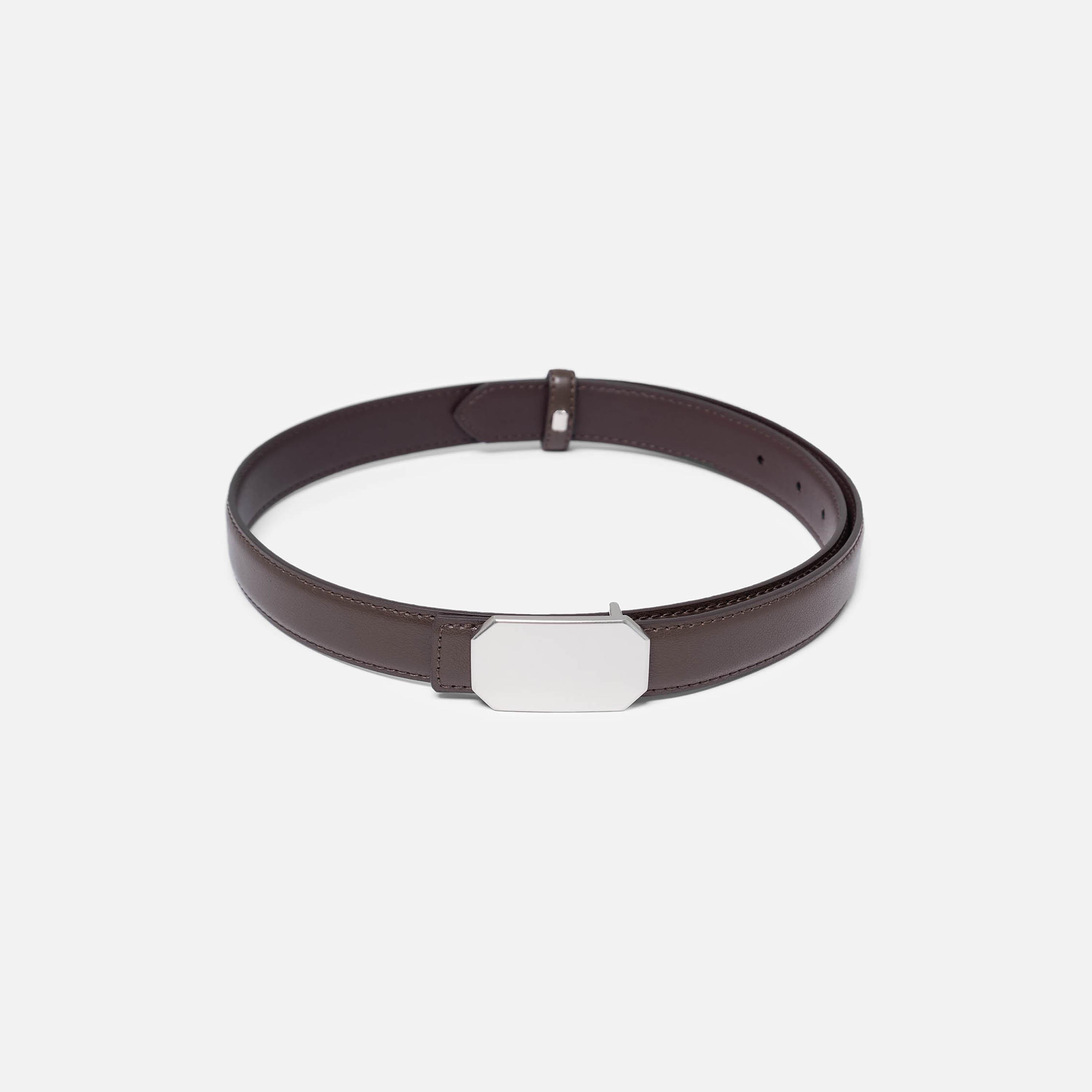 حزام ليتشي جلدي عريض للنساء بلون بني وإبزيم مسطح | مقاس موحد | blt0277-women-clothingaccessories-belts-image-2