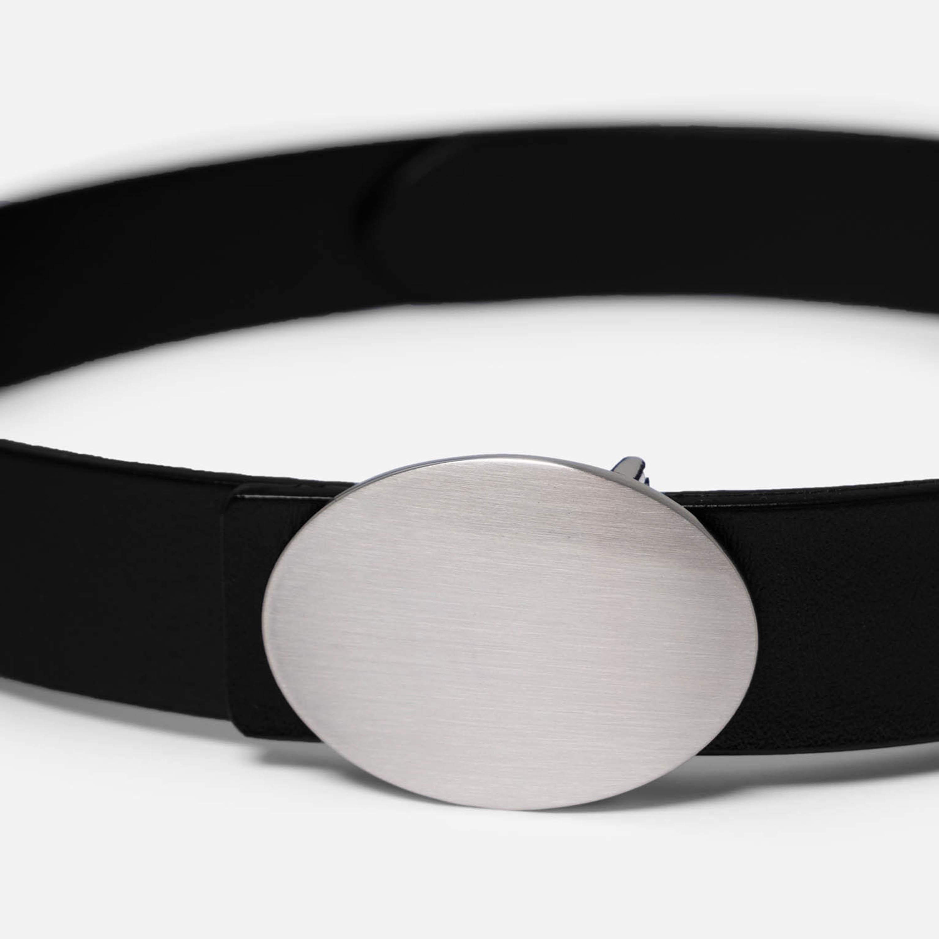 حزام ليتشي جلدي عريض للنساء بلون أسود وإبزيم مسطح | مقاس موحد | blt0281-women-clothingaccessories-belts-image-2