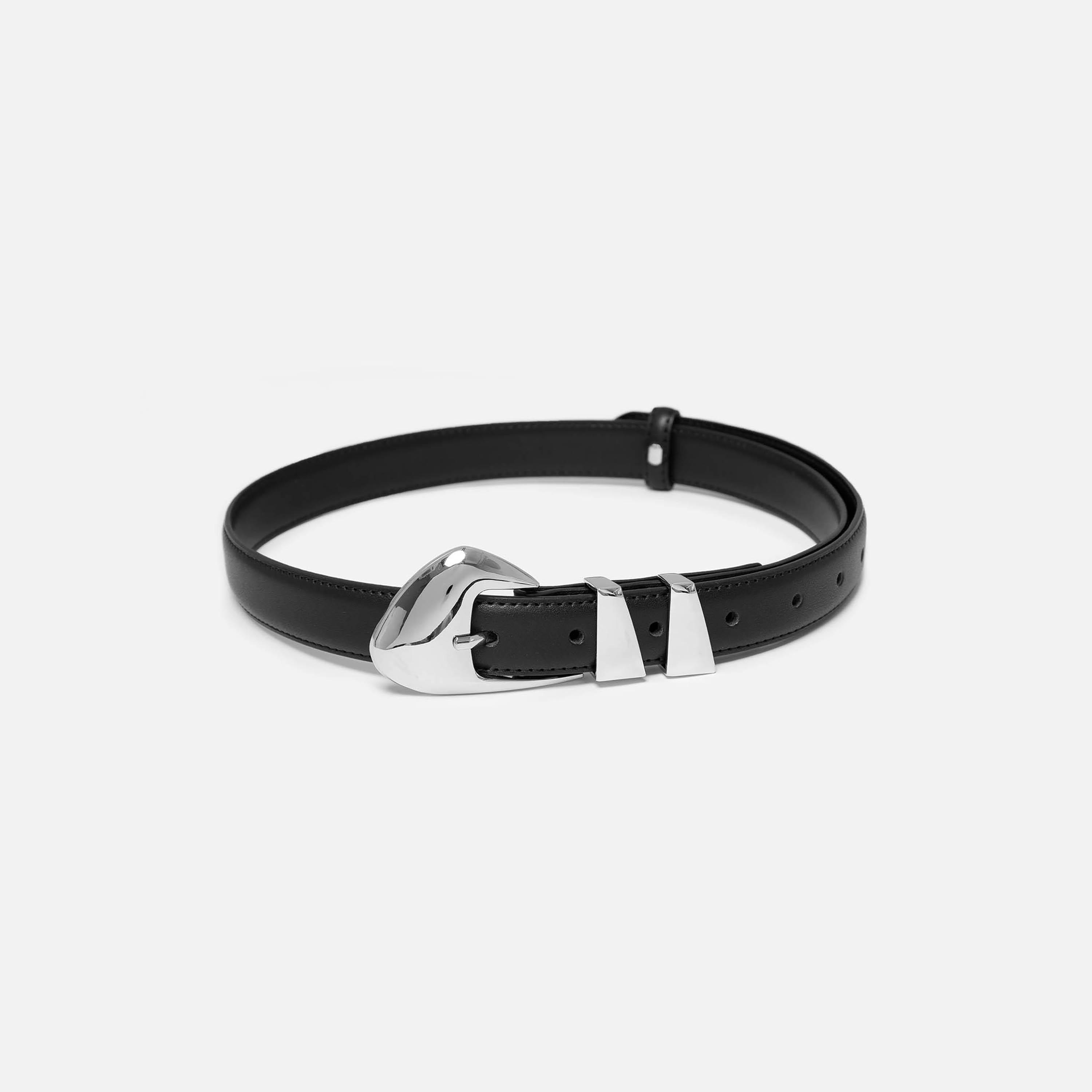 حزام ليتشي جلدي عريض للنساء بلون أسود وإبزيم دبوس | مقاس موحد | blt0284-women-clothingaccessories-belts-image-2