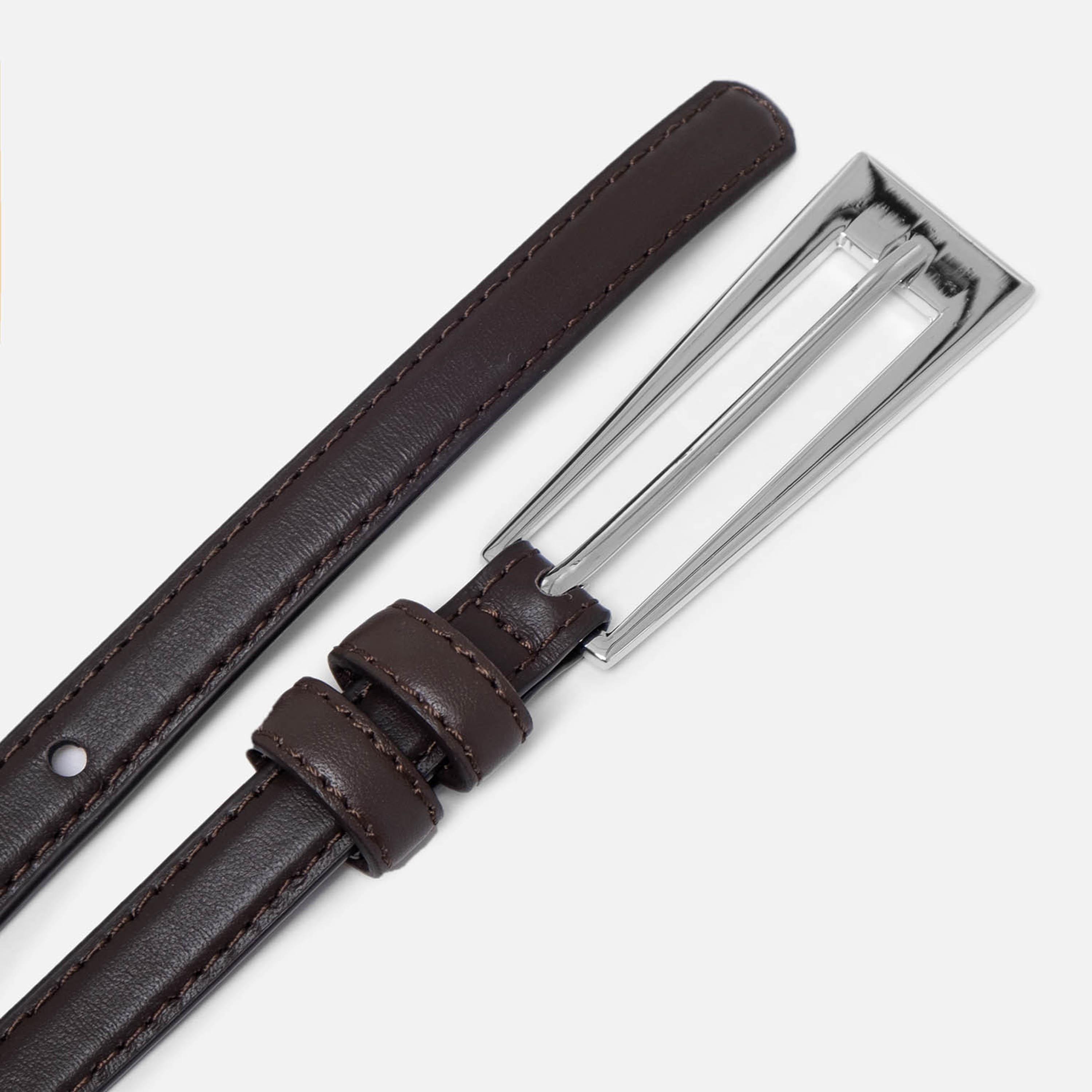 حزام ليتشي جلدي رفيع للنساء بلون بني وإبزيم دبوس | مقاس موحد | blt0288-women-clothingaccessories-belts-image-3