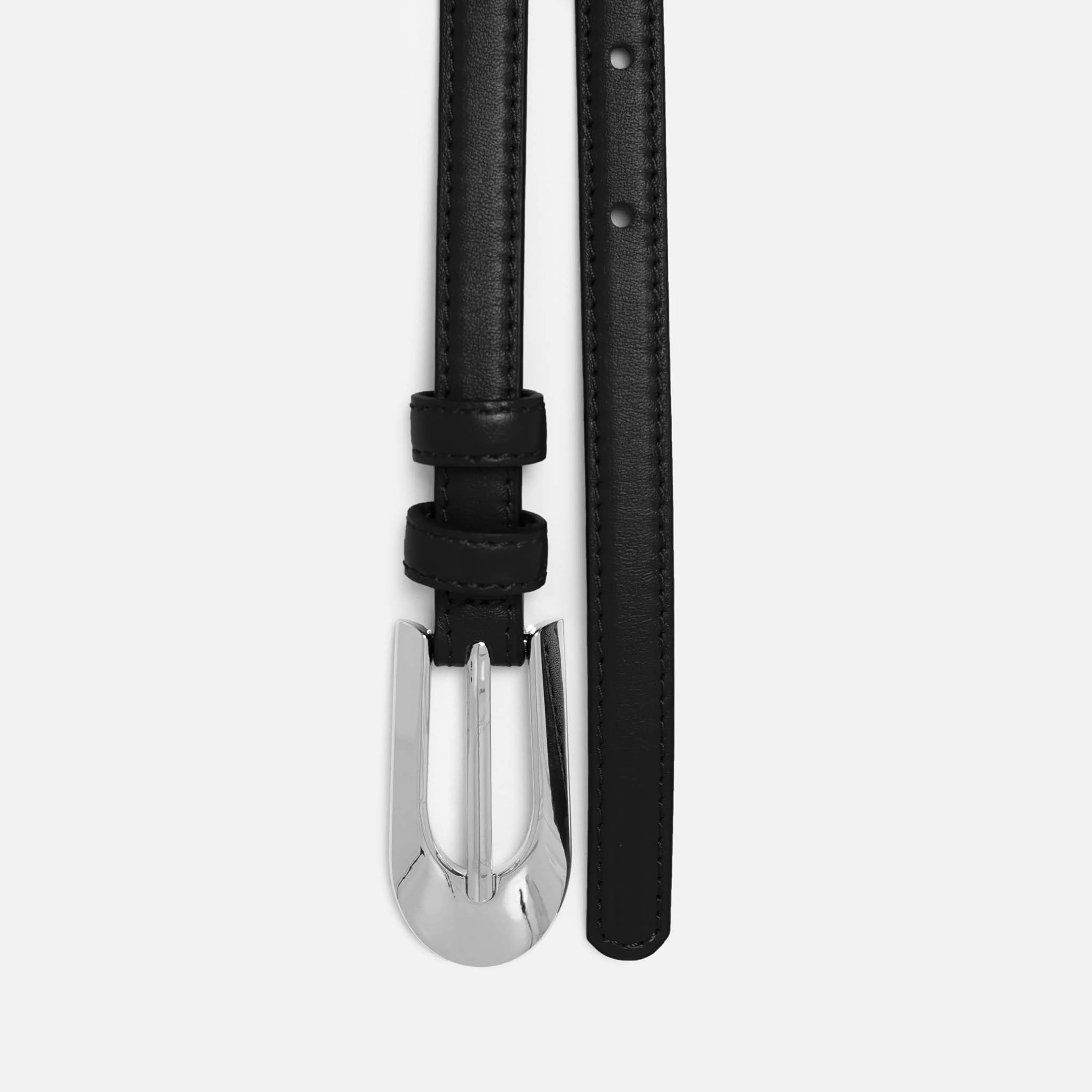 حزام ليتشي جلدي رفيع للنساء بلون أسود وإبزيم دبوس | مقاس موحد | blt0289-women-clothingaccessories-belts-image-3