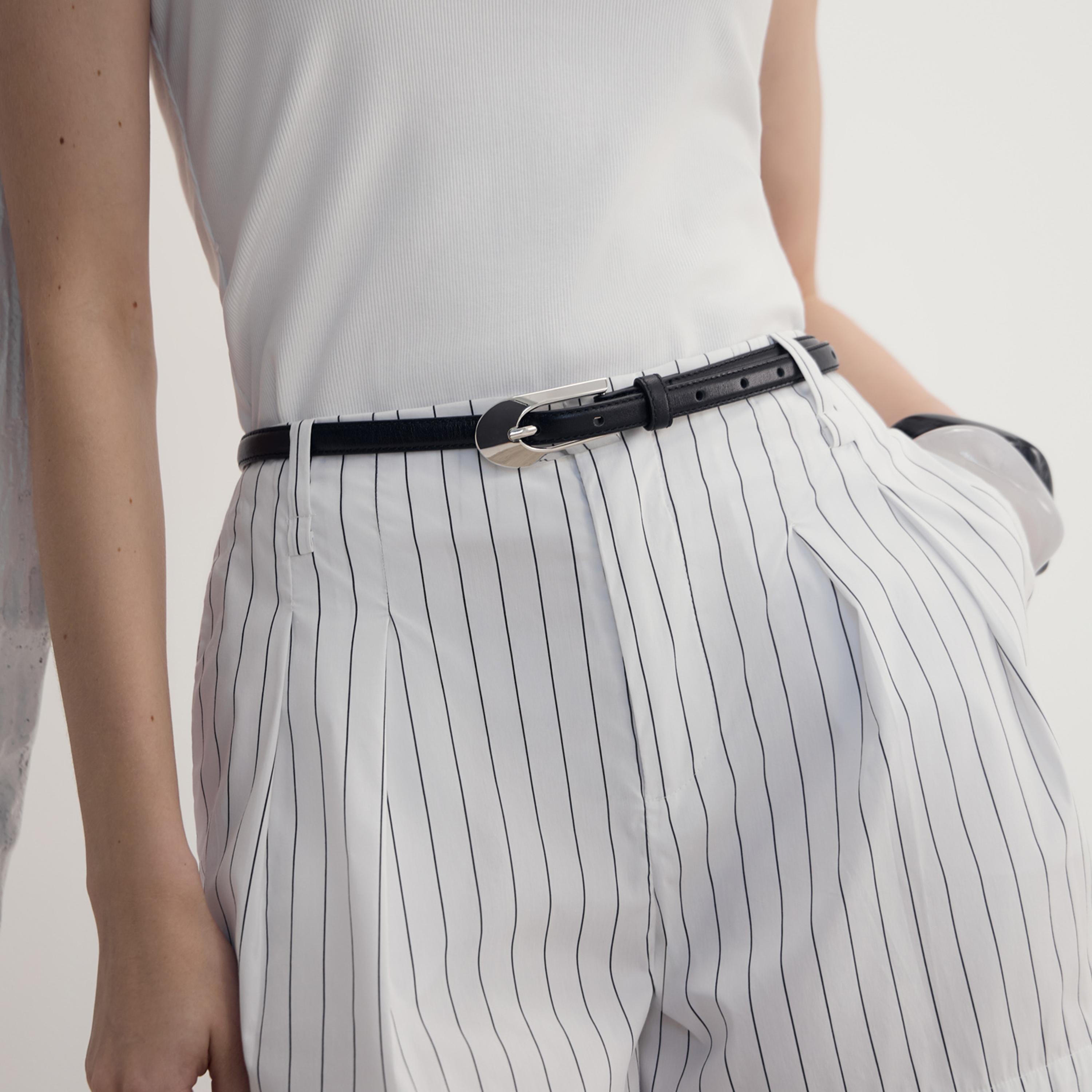حزام ليتشي جلدي رفيع للنساء بلون أسود وإبزيم دبوس | مقاس موحد | blt0289-women-clothingaccessories-belts-image-4