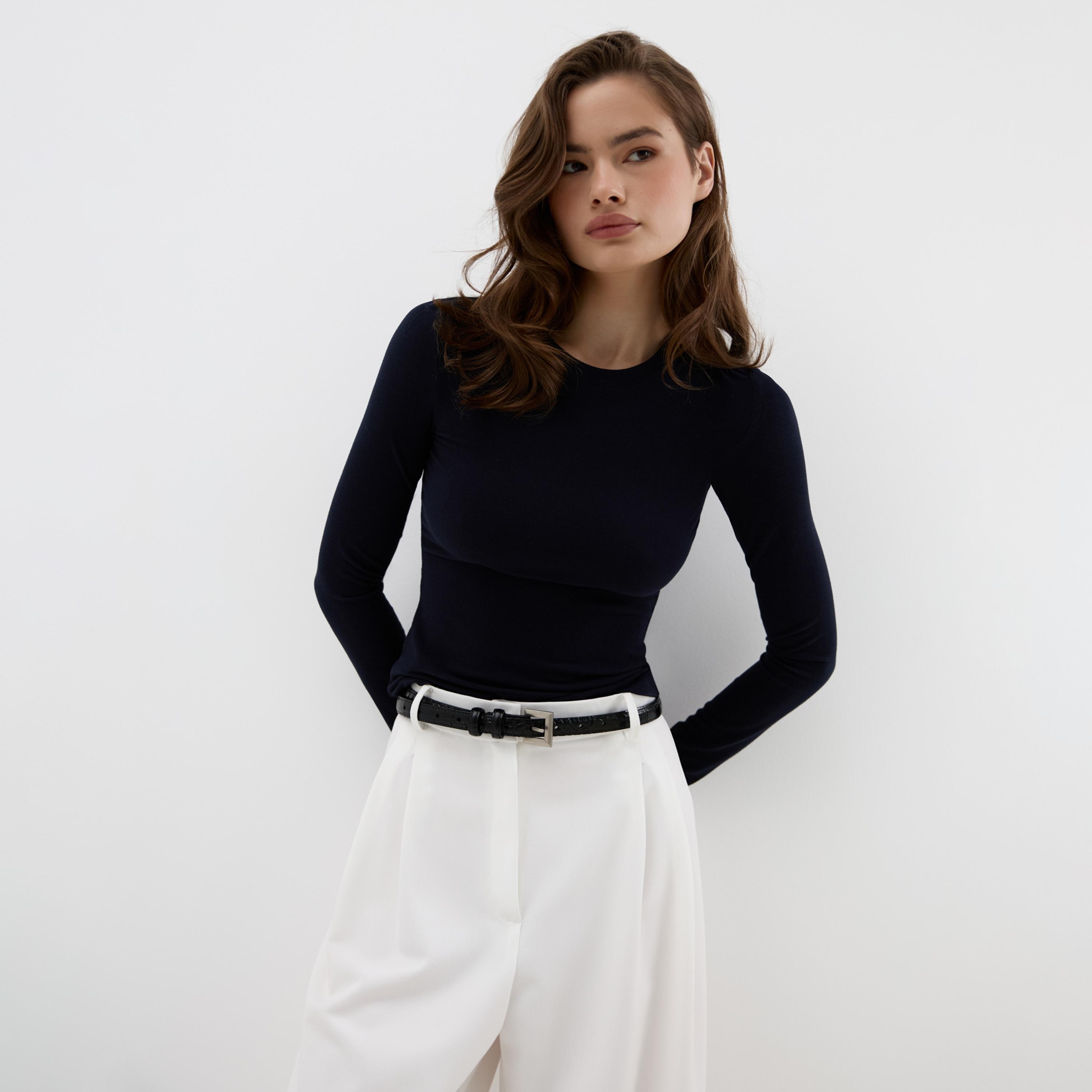 حزام ليتشي جلدي رفيع للنساء بلون أسود وإبزيم دبوس | مقاس موحد | blt0293-women-clothingaccessories-belts-image-4