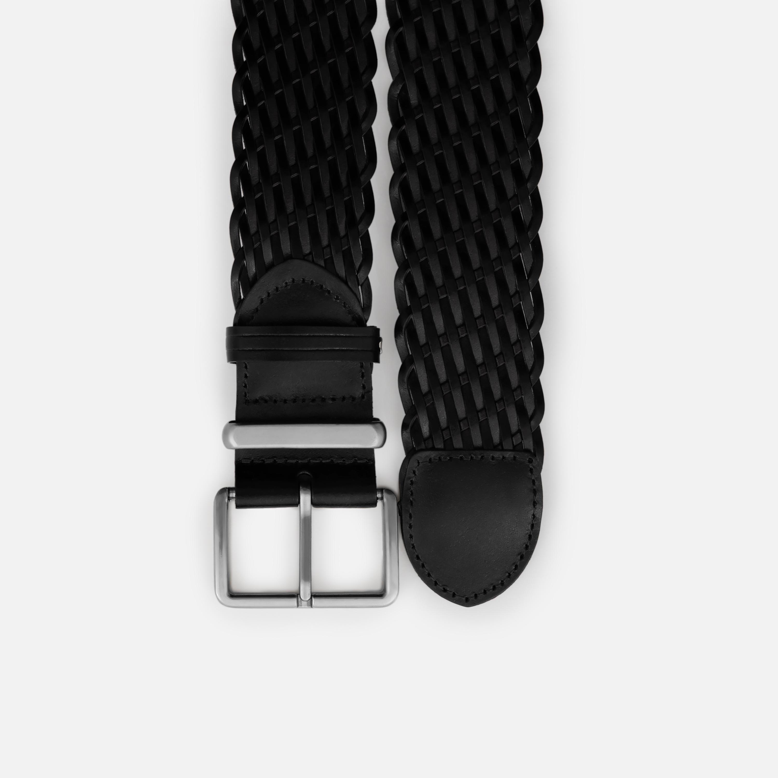 حزام ليتشي جلدي عريض للنساء بلون أسود وإبزيم دبوس | مقاس موحد | blt0295-women-clothingaccessories-belts-image-3