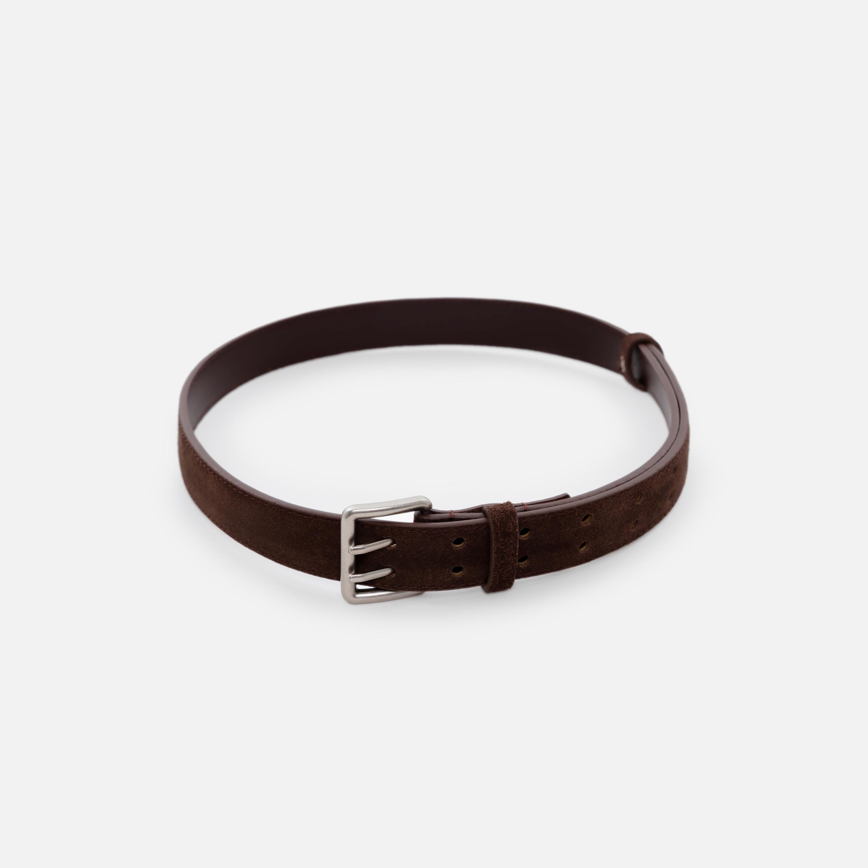 حزام ليتشي جلدي رفيع للنساء بلون بني وإبزيم دبوس | مقاس موحد | blt0297-women-clothingaccessories-belts-image-1