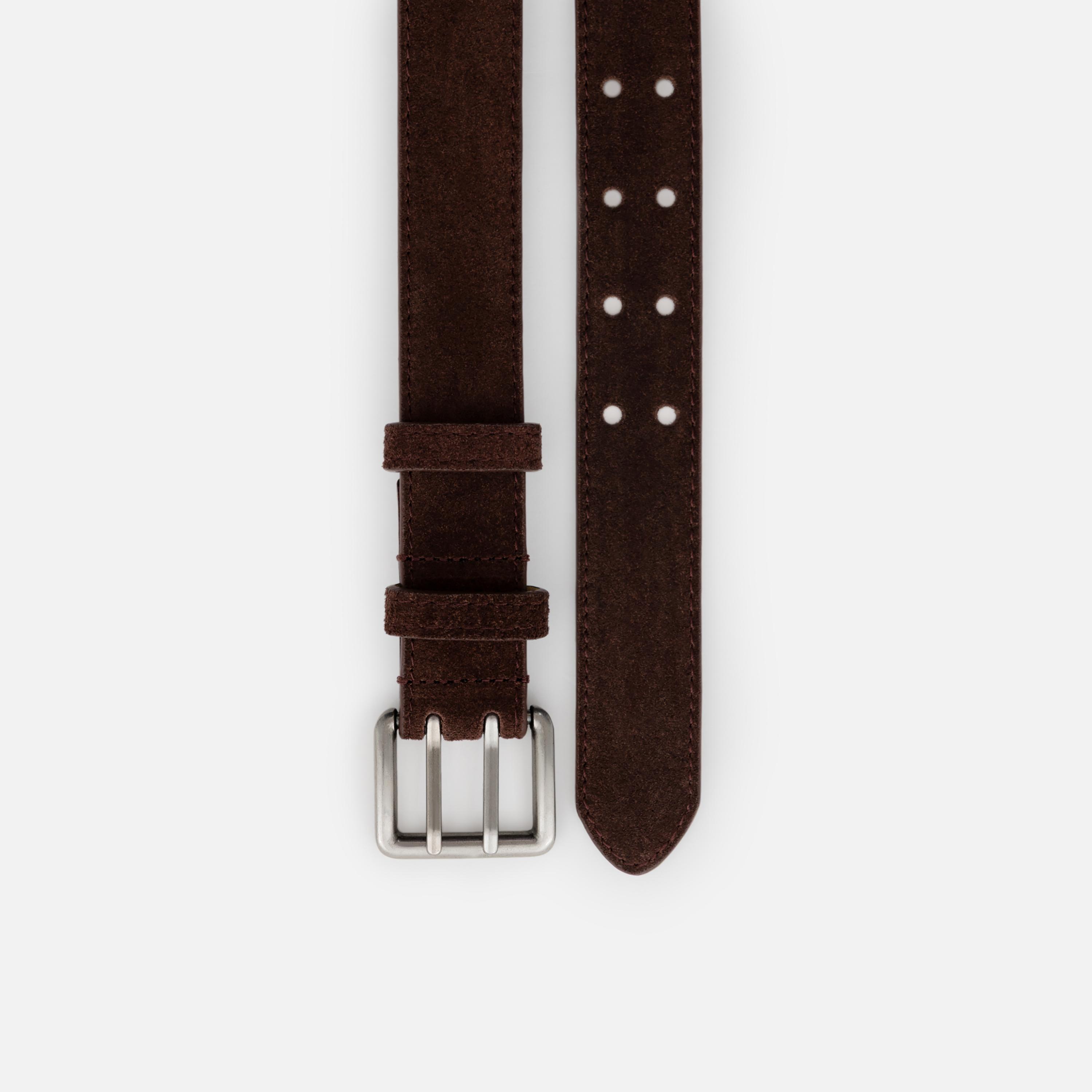 حزام ليتشي جلدي رفيع للنساء بلون بني وإبزيم دبوس | مقاس موحد | blt0297-women-clothingaccessories-belts-image-2