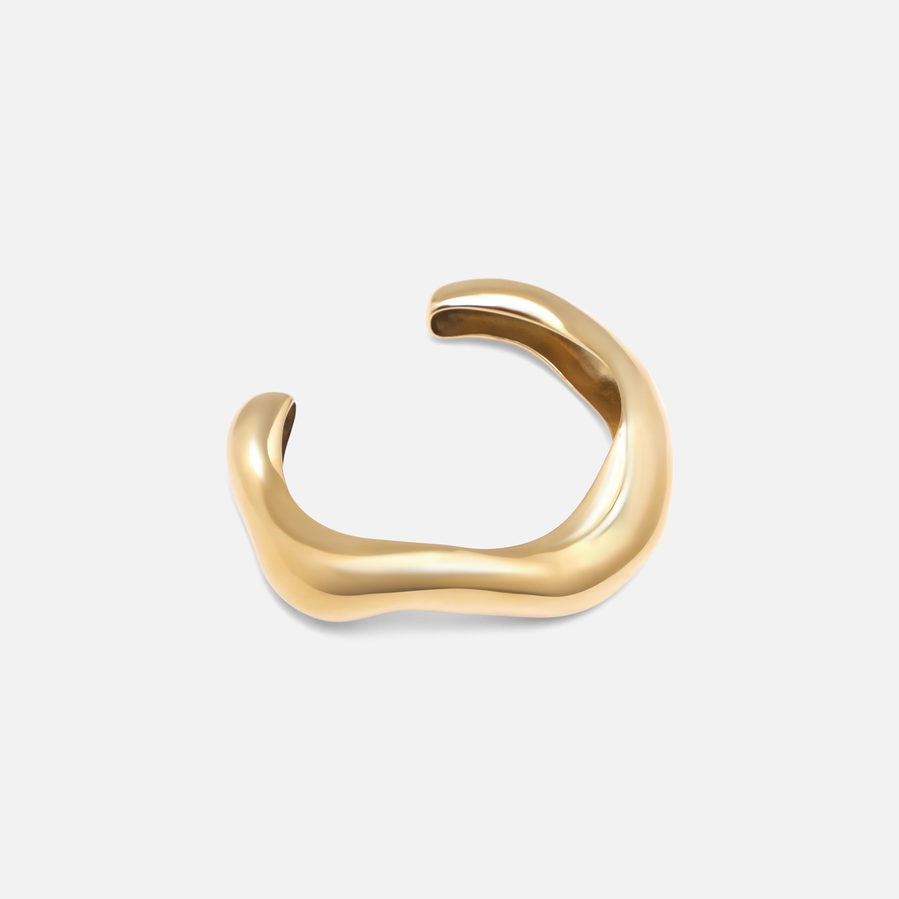 سوار ليتشي ذهبي من الستانلس ستيل بتصميم مفتوح-women-watchesandjewellery-jewellery-banglesandbracelets-image-2