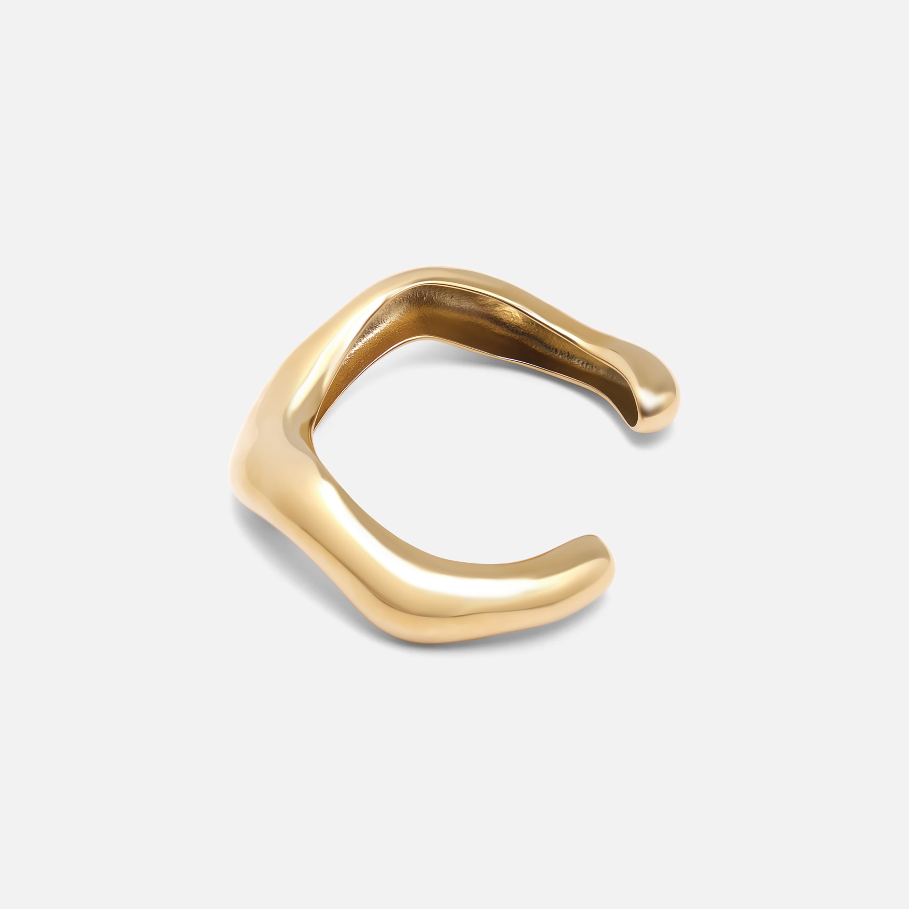 سوار ليتشي ذهبي من الستانلس ستيل بتصميم مفتوح-women-watchesandjewellery-jewellery-banglesandbracelets-image-3