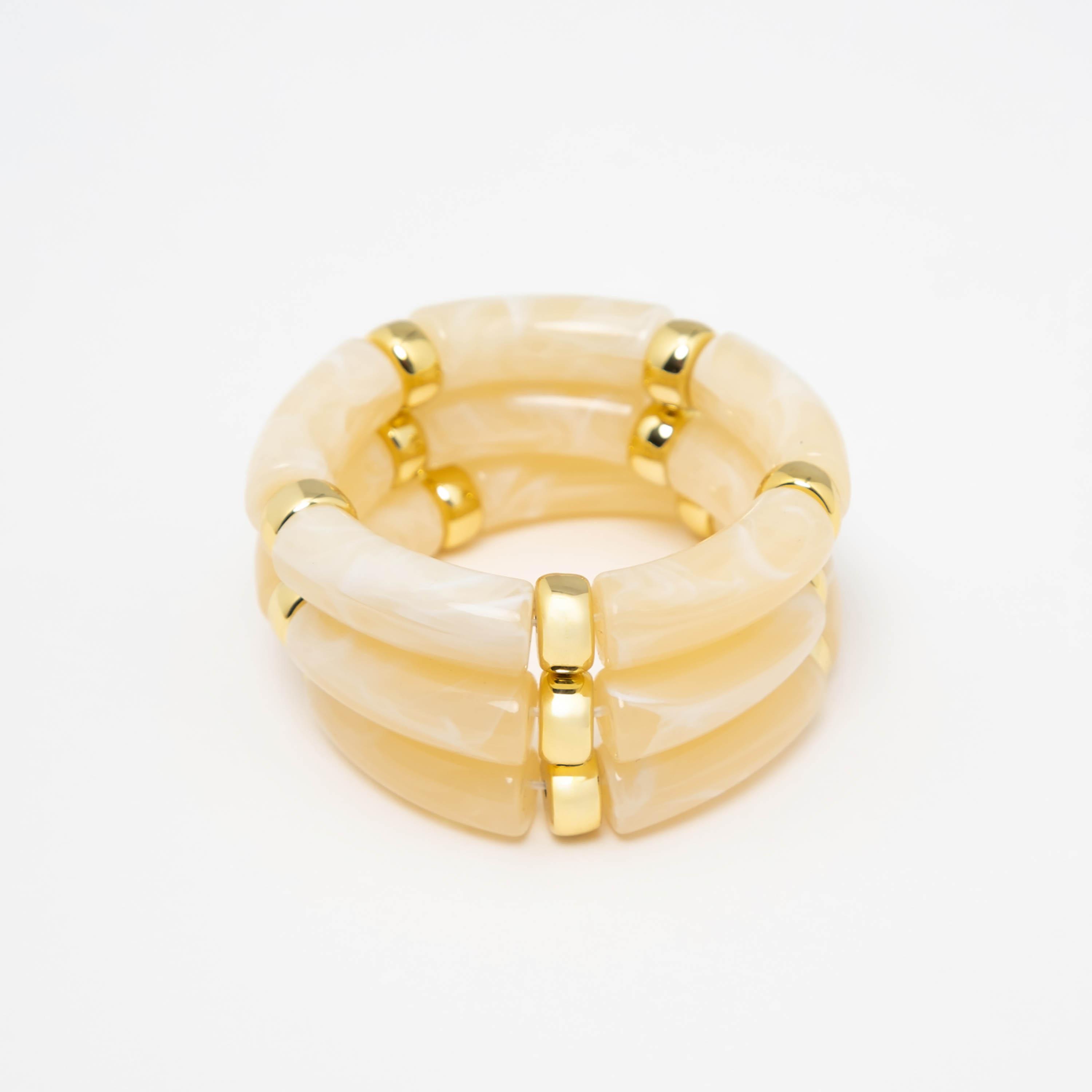 سوار ليتشي بيج بلاستيك بتصميم طبقات متراصة-women-watchesandjewellery-jewellery-banglesandbracelets-image-2