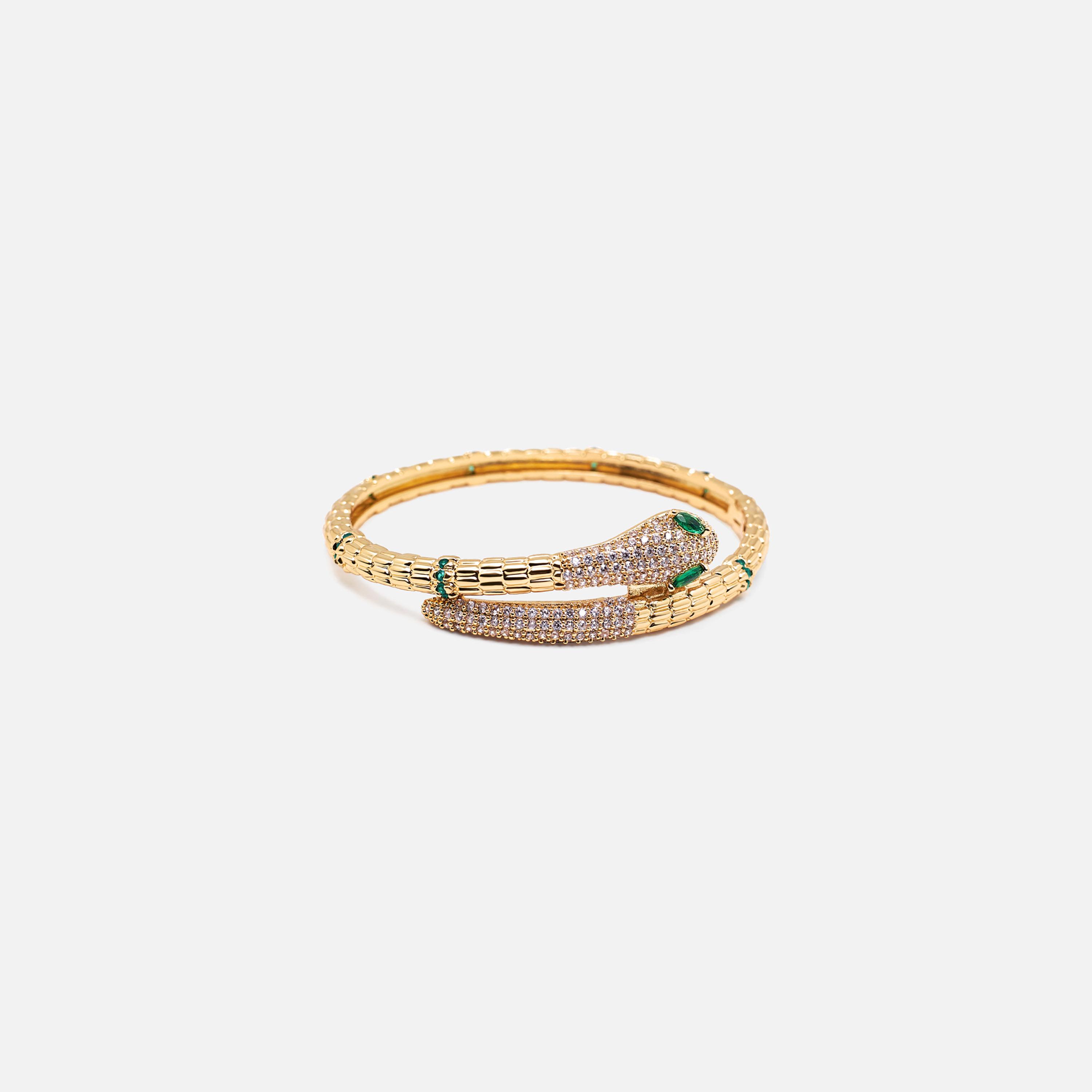 سوار ليتشي ذهبي من النحاس مزين بالأحجار-women-watchesandjewellery-jewellery-banglesandbracelets-image-3