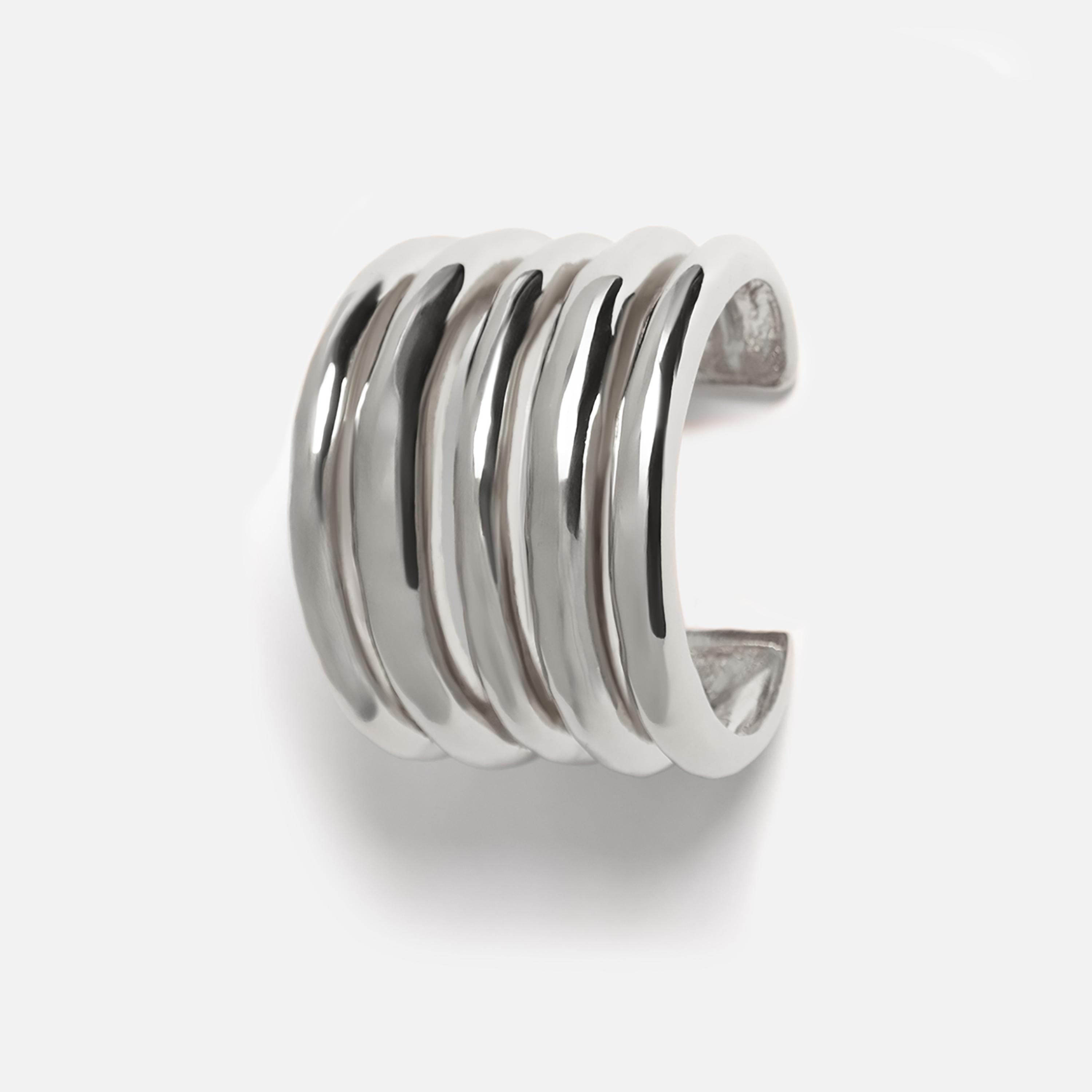 سوار ليتشي فضي من سبيكة النحاس بتصميم طبقات-women-watchesandjewellery-jewellery-banglesandbracelets-image-2
