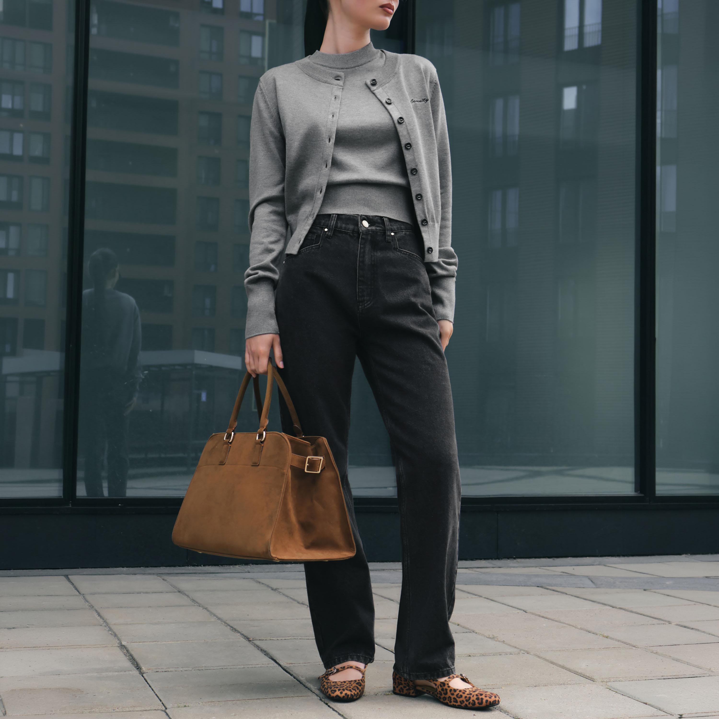 كارديجان حريمي من ليتشي-women-winterwear-cardigansandjumpers-cardigans-image-2
