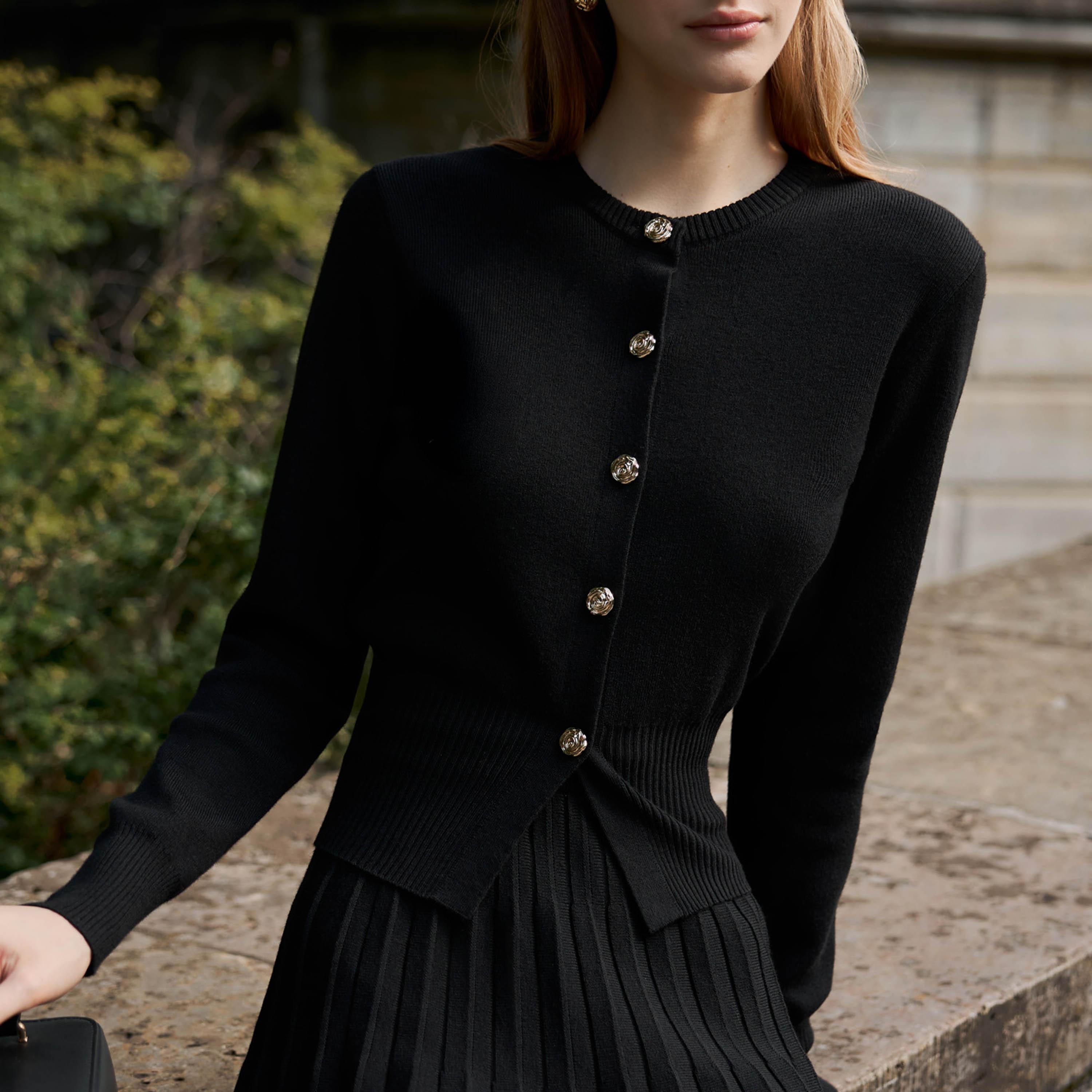 Lichi Fitted Sleeves Women's Cardigan-women-winterwear-cardigansandjumpers-cardigans-image-4
