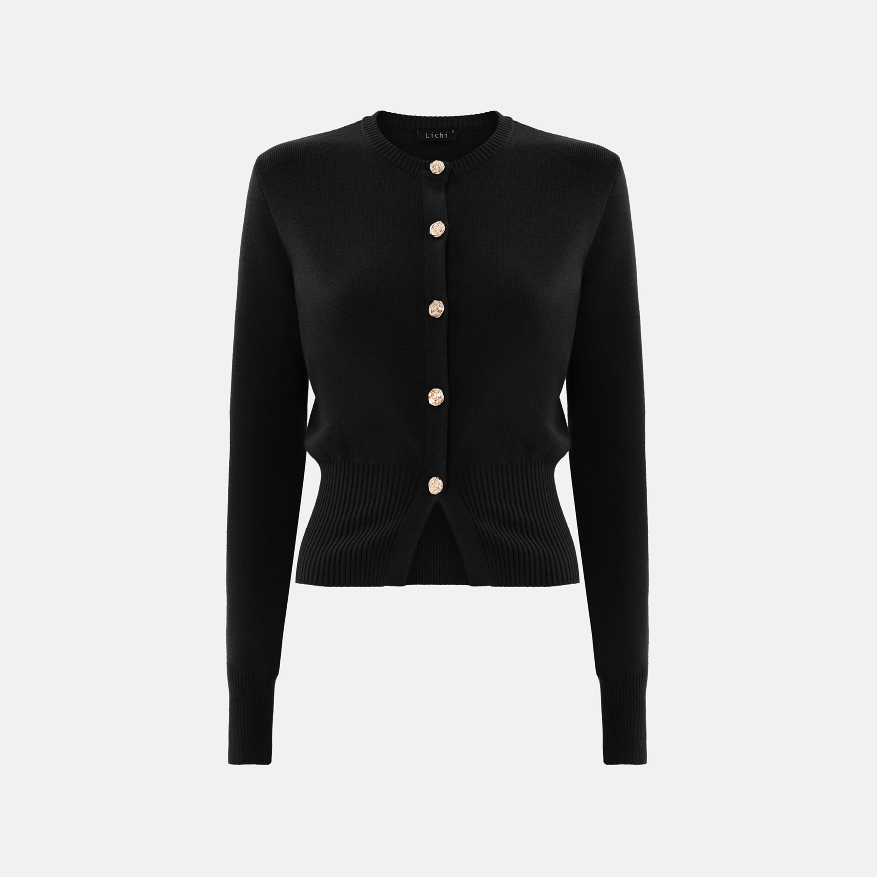 Lichi Fitted Sleeves Women's Cardigan-women-winterwear-cardigansandjumpers-cardigans-image-5