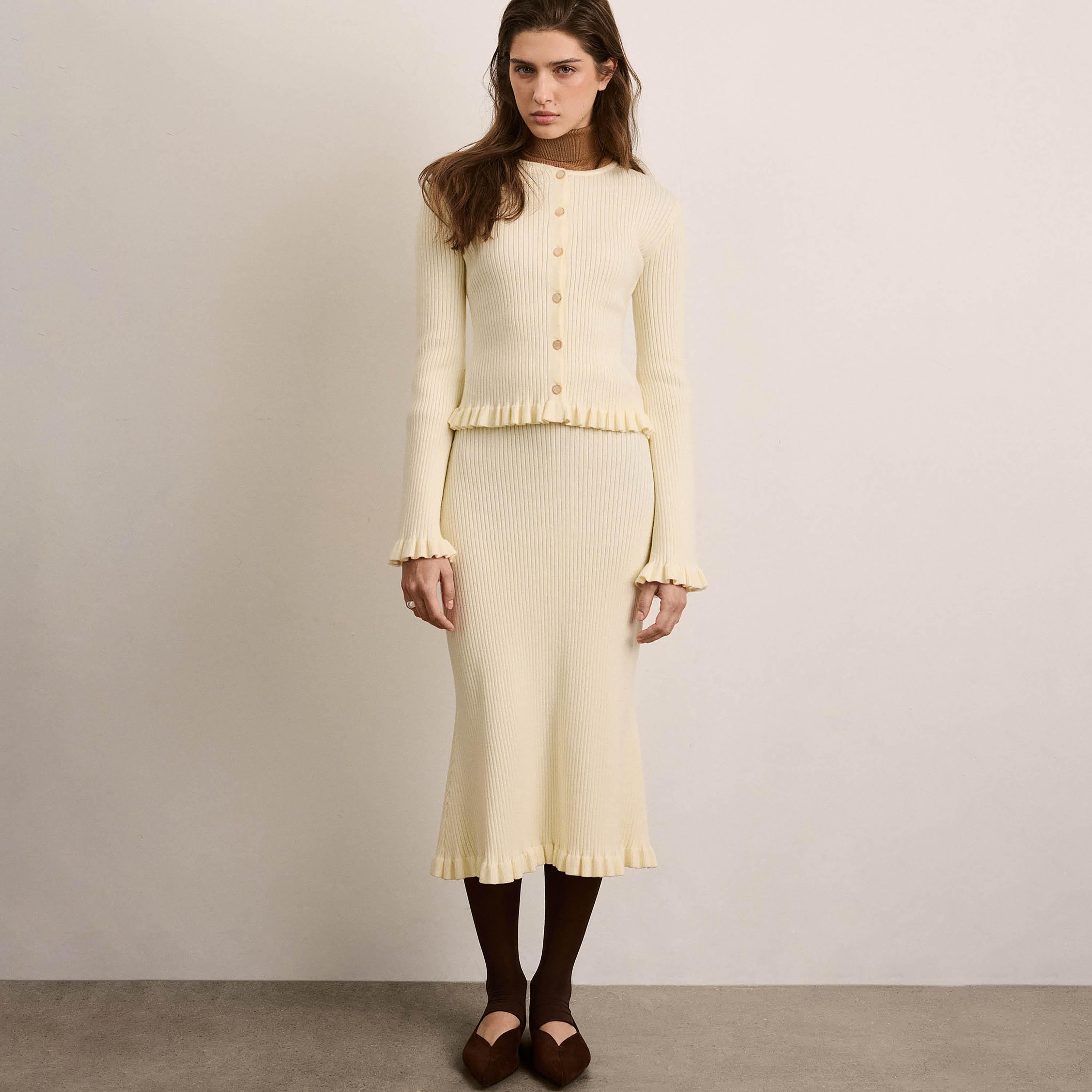 Lichi Ribbed Fitted Sleeves Women's Cardigan-women-winterwear-cardigansandjumpers-cardigans-image-2