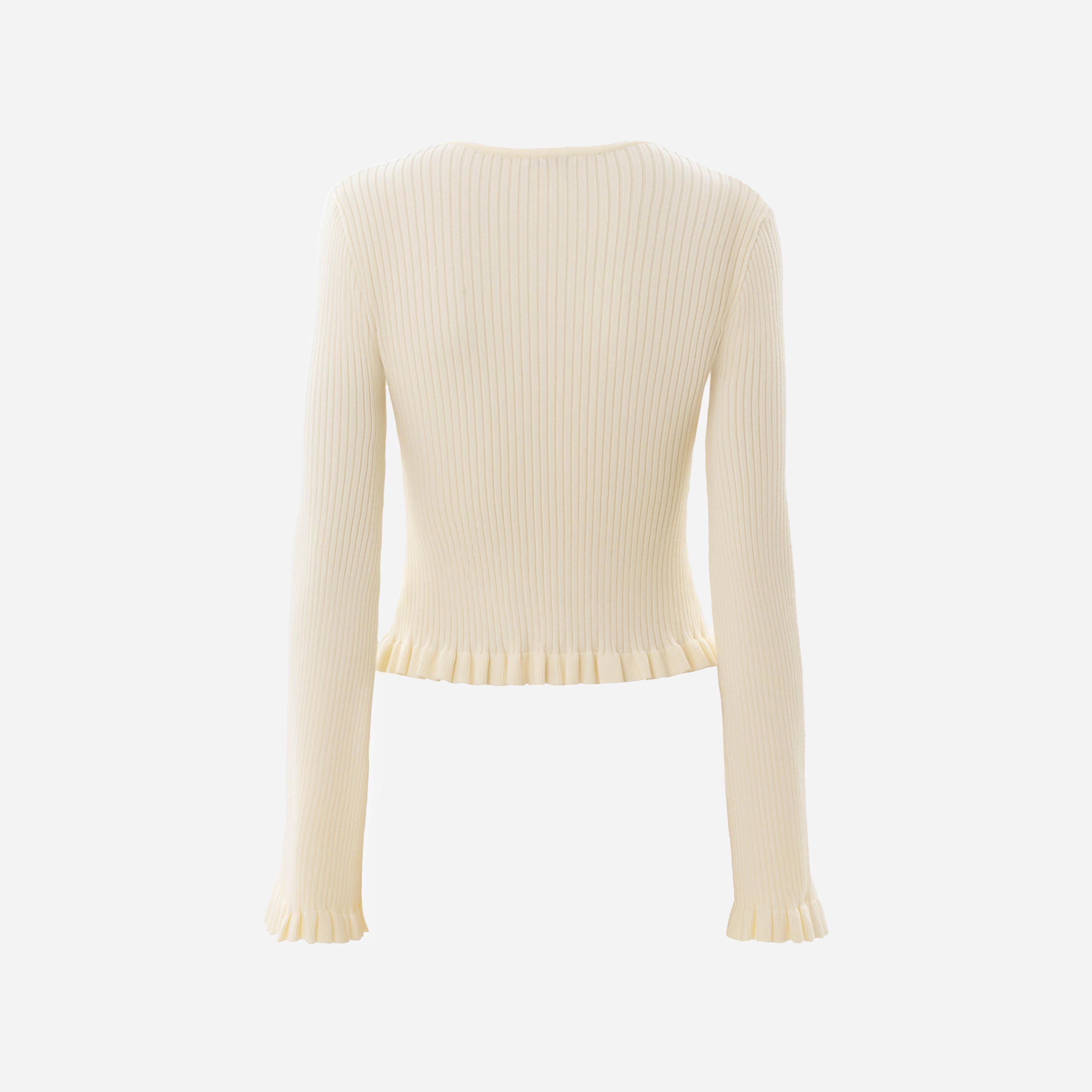 Lichi Ribbed Fitted Sleeves Women's Cardigan-women-winterwear-cardigansandjumpers-cardigans-image-6