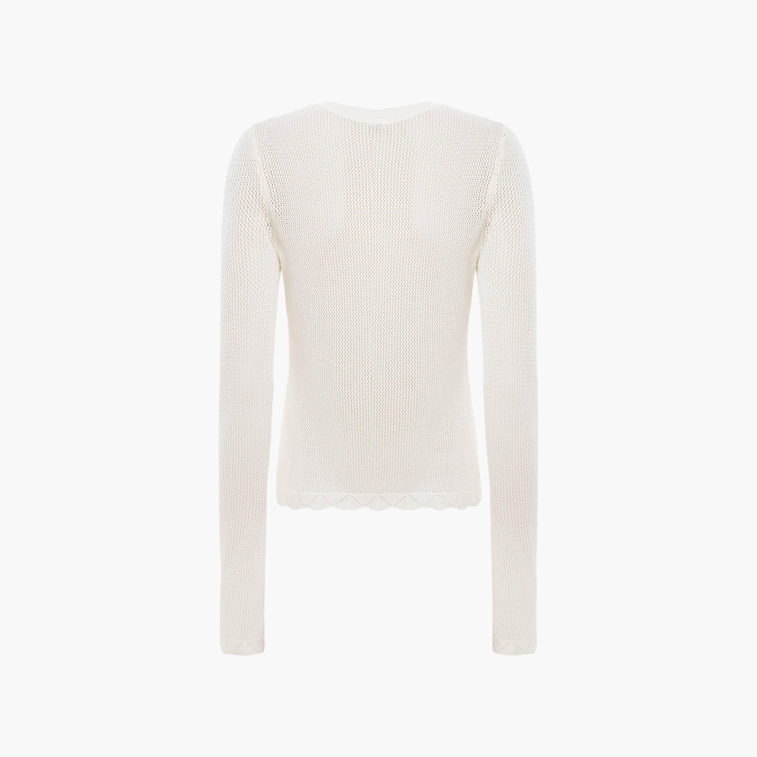 كارديجان جيرسي محبوك للنساء باللون الكريمي من ليتشي-women-winterwear-cardigansandjumpers-cardigans-image-6