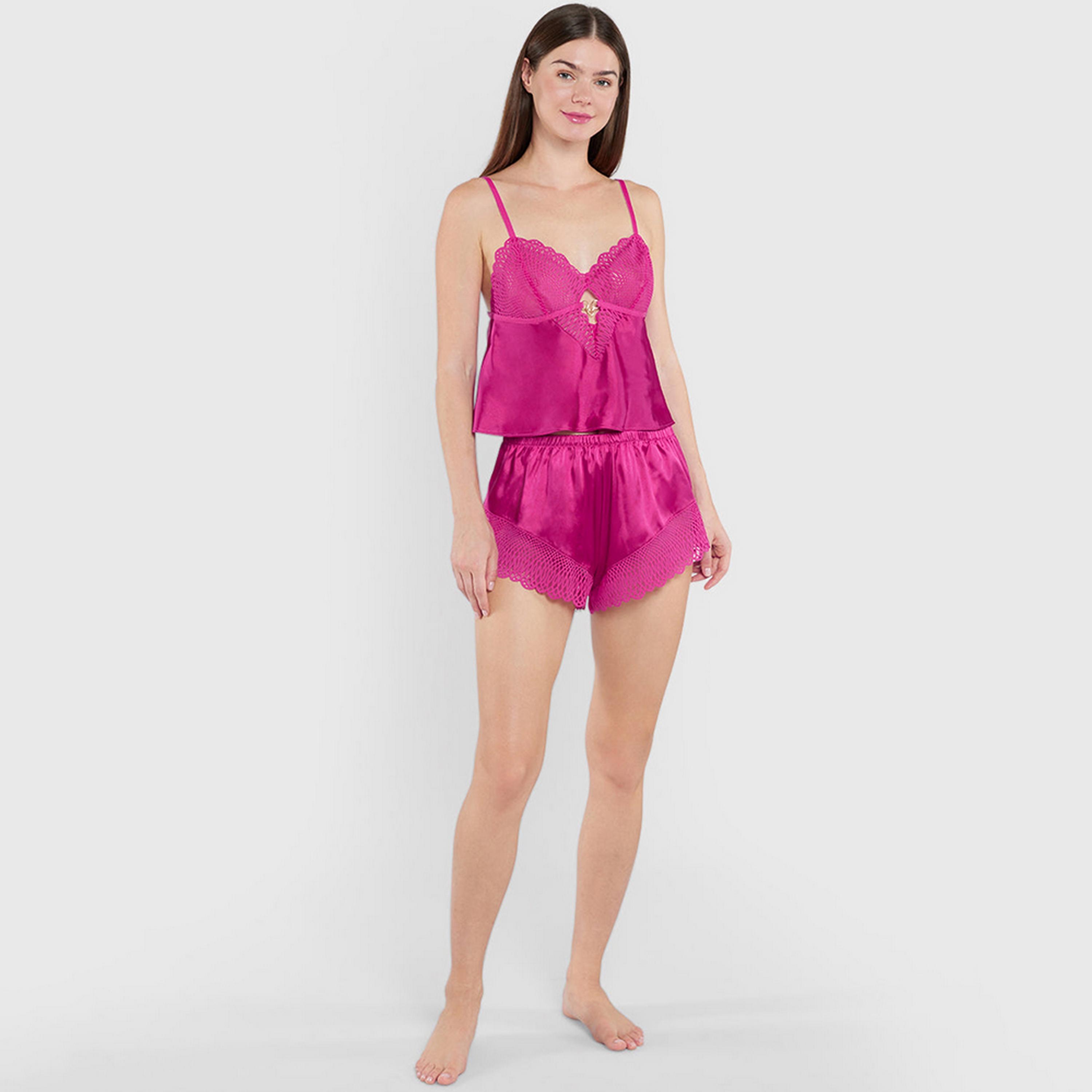 توب نسائي كامي دانتيل بحمالات رفيعة من إيزلا آند إيفي-women-clothing-nightwear-pyjamas-tops-image-3