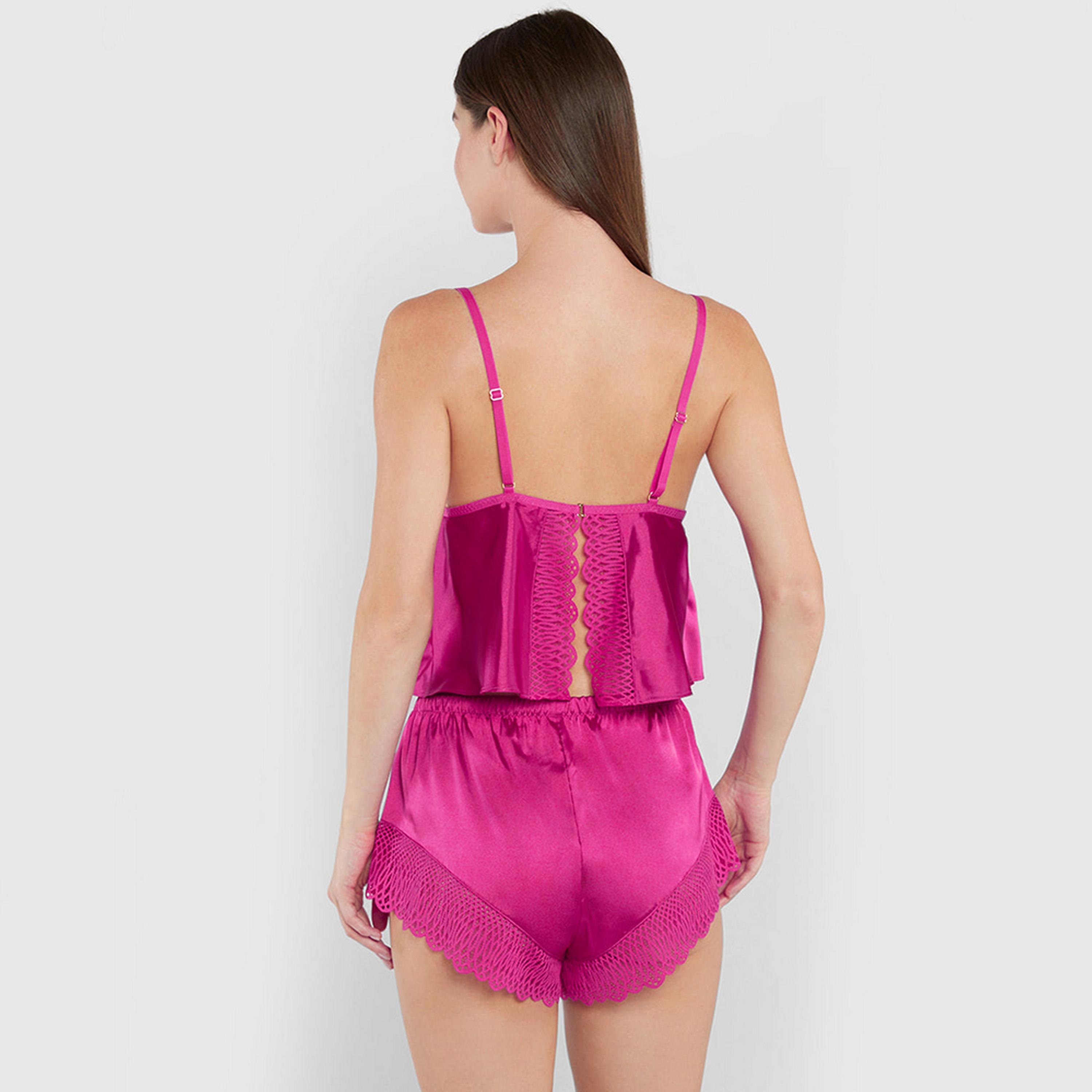 توب نسائي كامي دانتيل بحمالات رفيعة من إيزلا آند إيفي-women-clothing-nightwear-pyjamas-tops-image-4