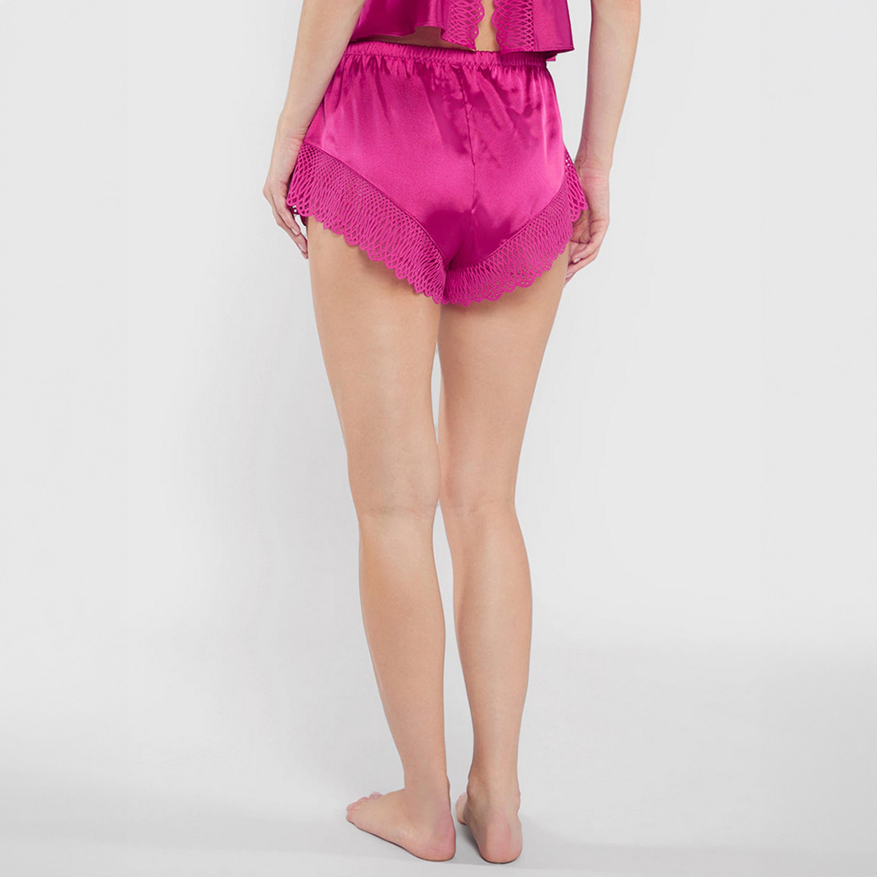 Isla & Evie Lace Unlined Elasticated Women's Shorts-women-clothing-nightwear-pyjamas-bottoms-image-3