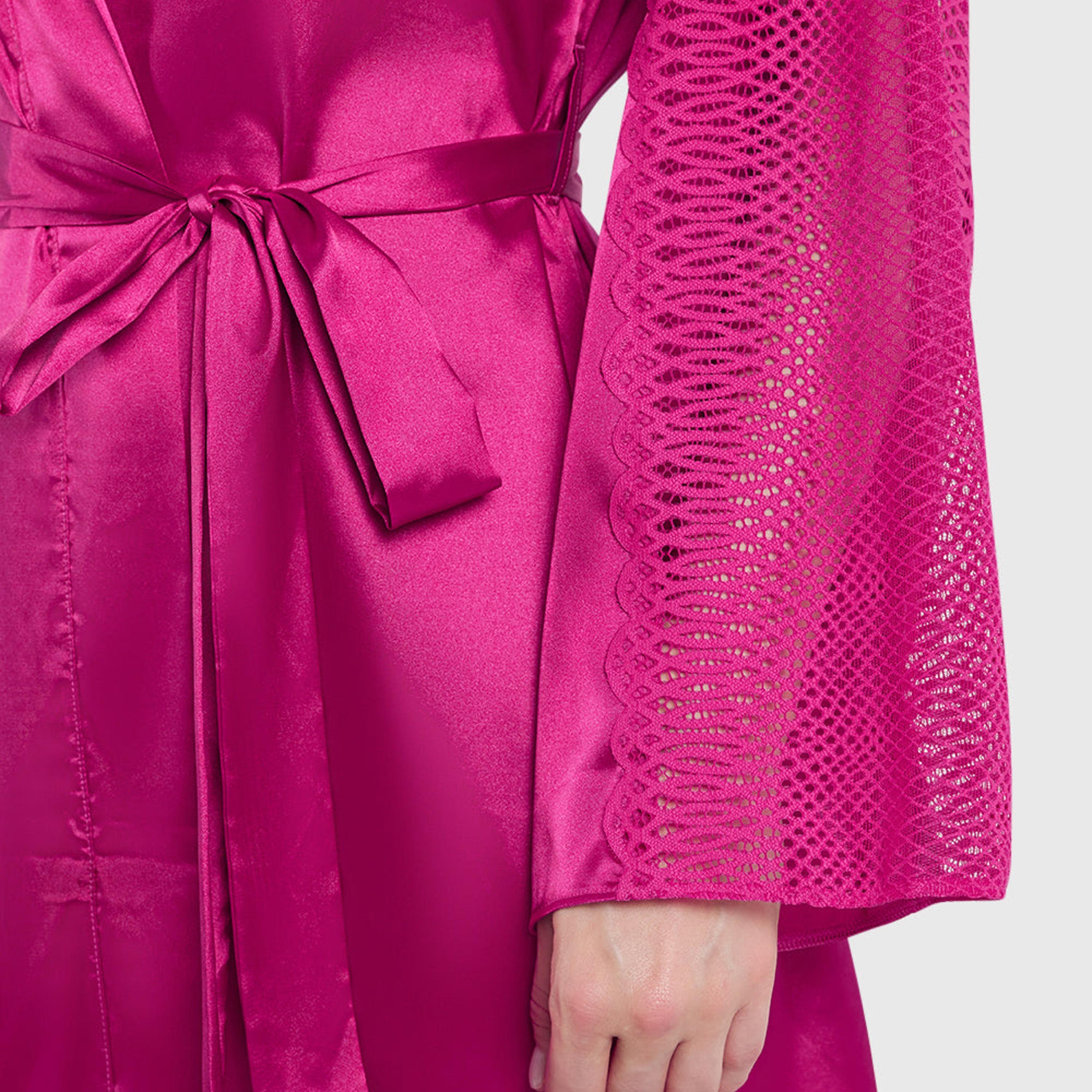 روب نسائي دانتيل بأكمام طويلة من إيزلا آند إيفي-women-clothing-nightwear-robes-image-2