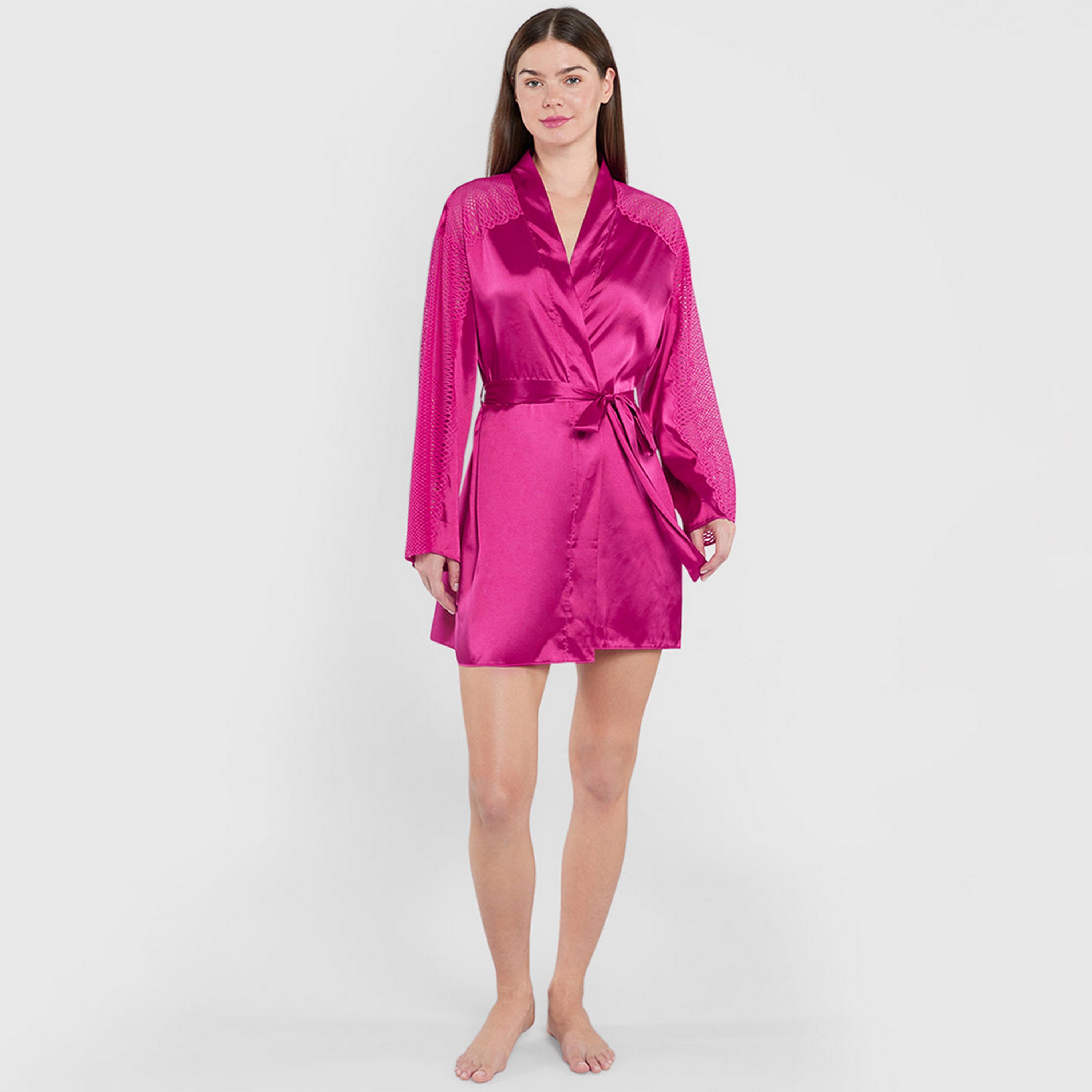 روب نسائي دانتيل بأكمام طويلة من إيزلا آند إيفي-women-clothing-nightwear-robes-image-3