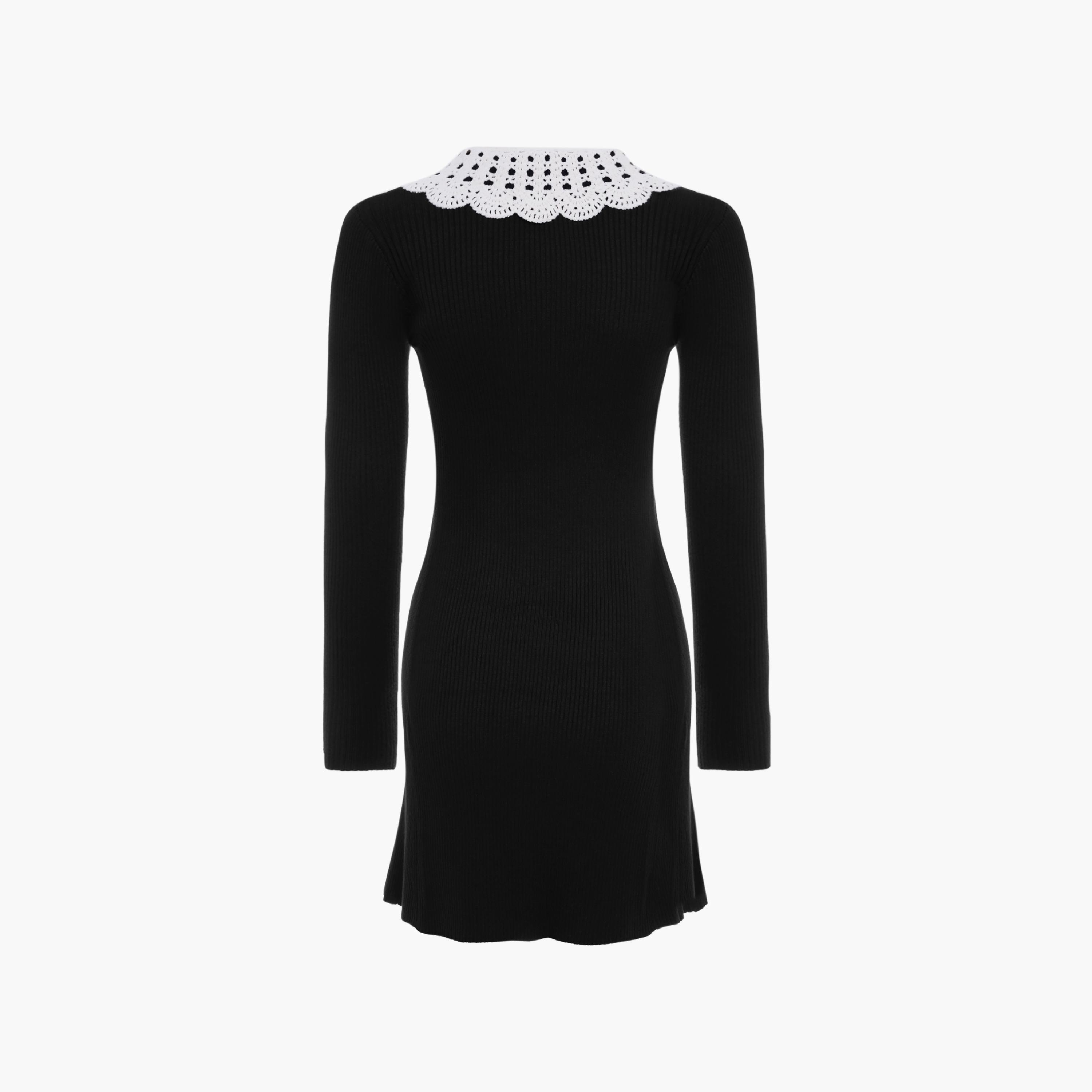 فستان قصير (ميني) ضيق بياقة مفرغة من الجيرسيه للنساء من ليتشي-women-clothing-dresses-image-6