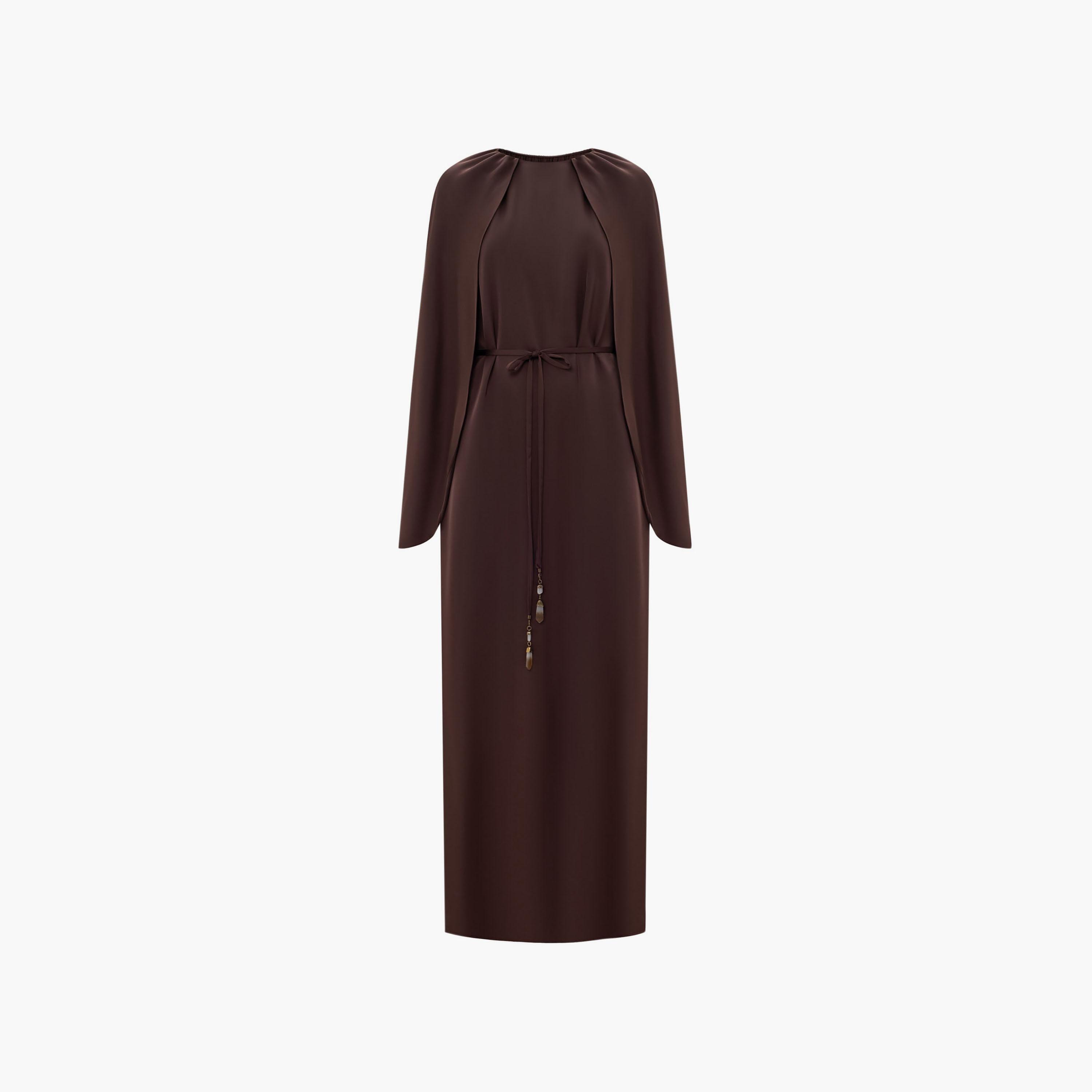 Lichi Satin Straight Women's Maxi Dress with Overlay-women-clothing-dresses-image-5