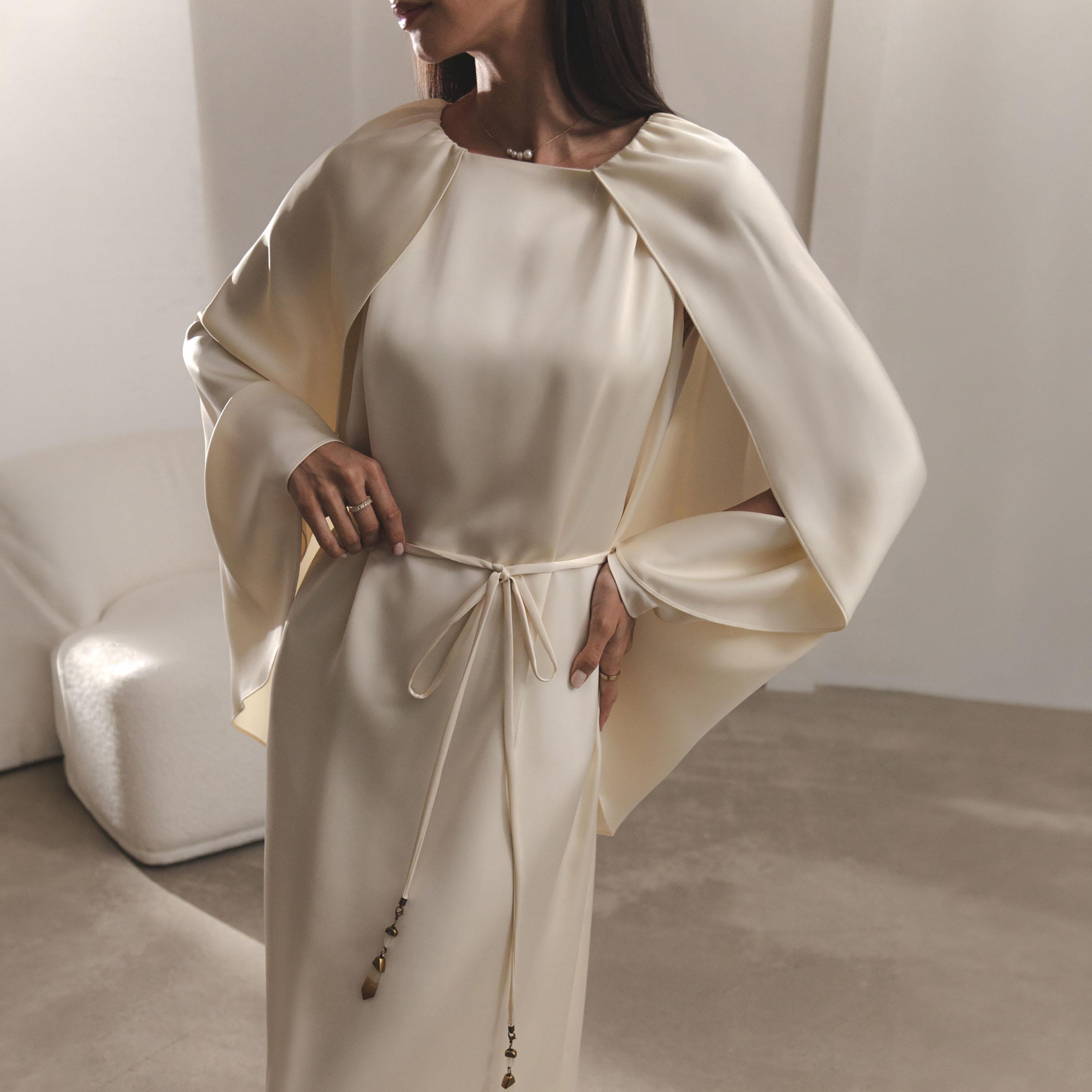 فستان ماكسي ستان مستقيم مع طبقة علوية للنساء من ليتشي-women-clothing-dresses-image-3